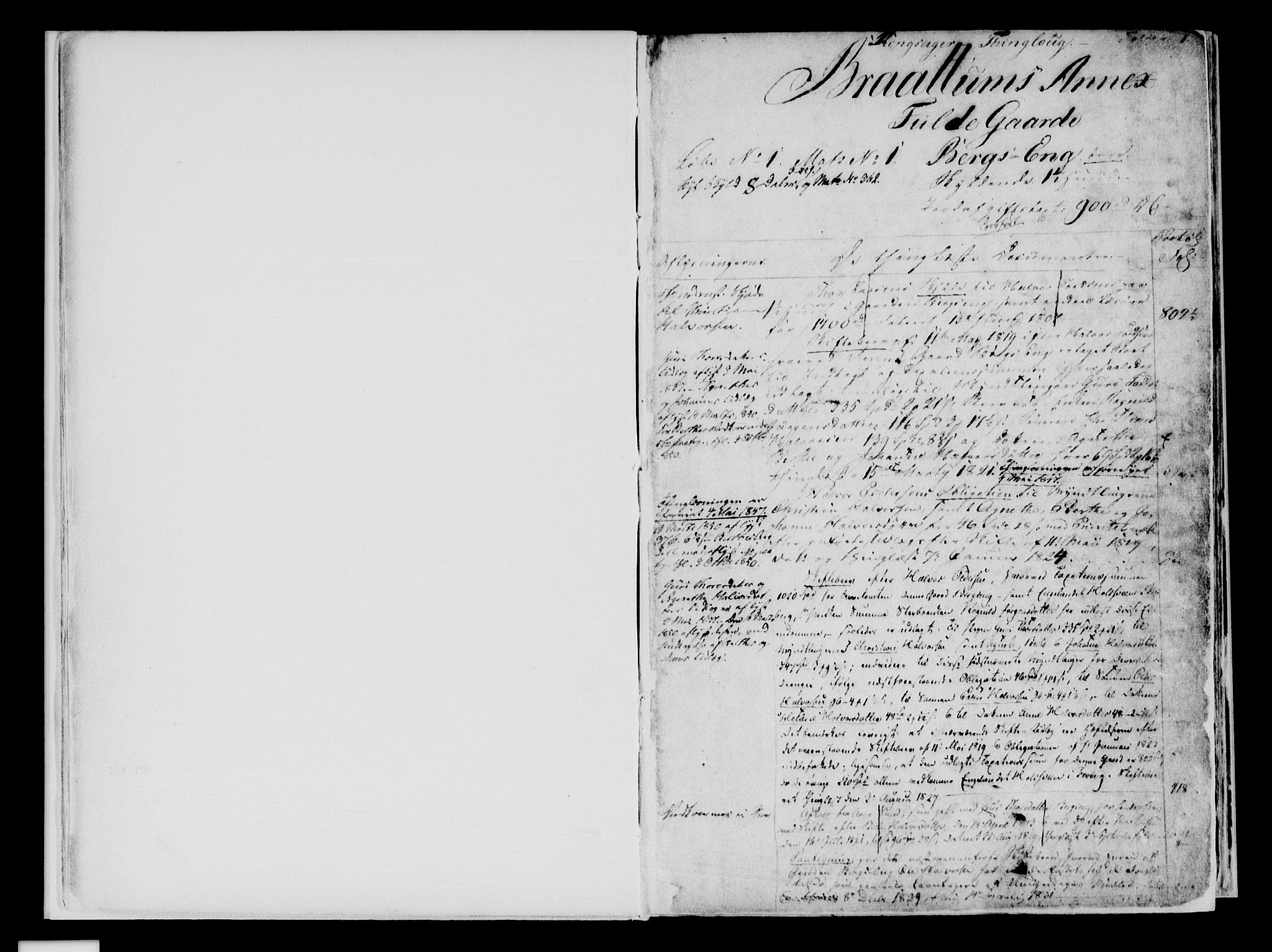 Nord-Hedmark sorenskriveri, SAH/TING-012/H/Ha/Hab/L0001: Panteregister nr. 2.1, 1823-1850, s. 1