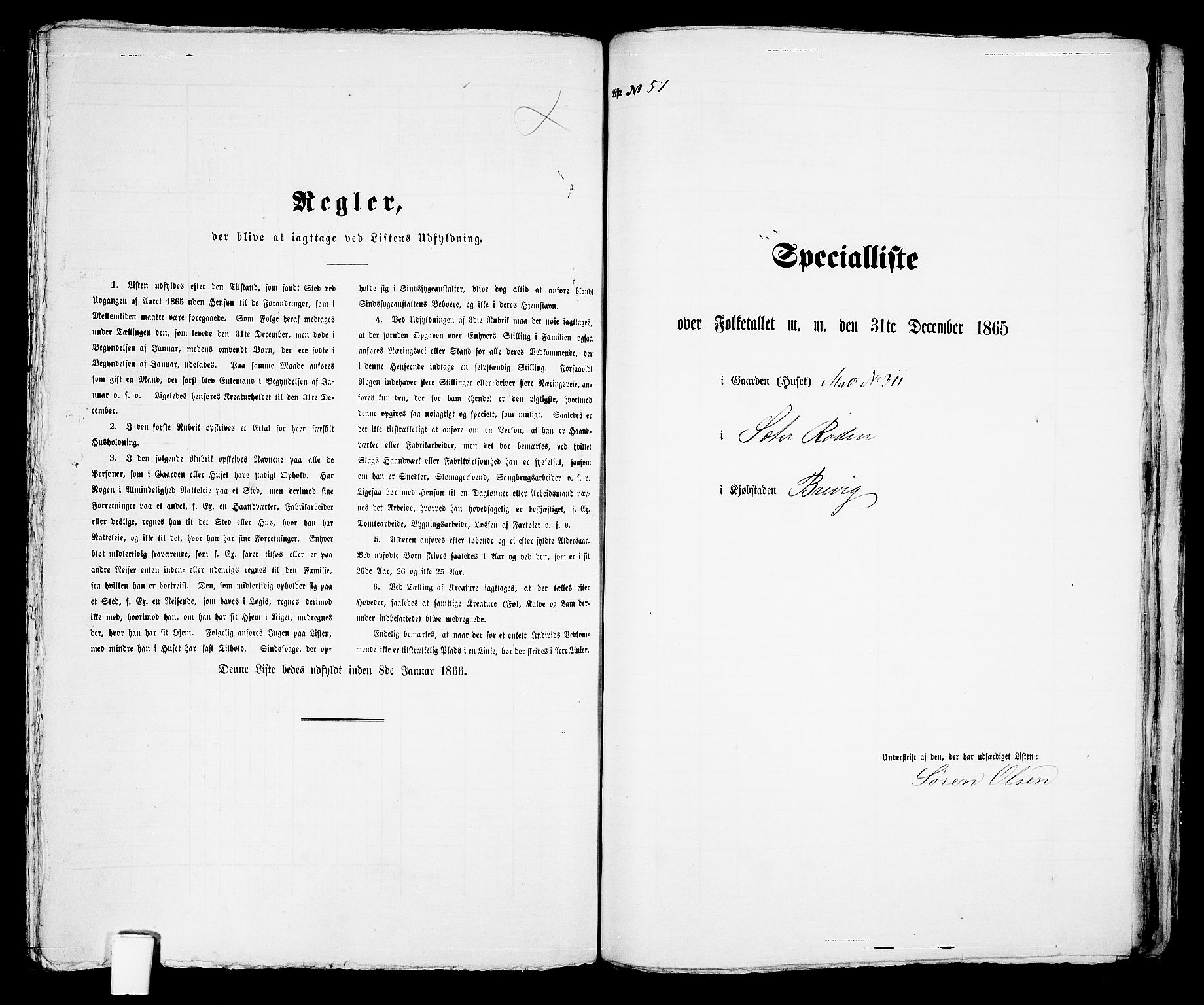 RA, Folketelling 1865 for 0804P Brevik prestegjeld, 1865, s. 325