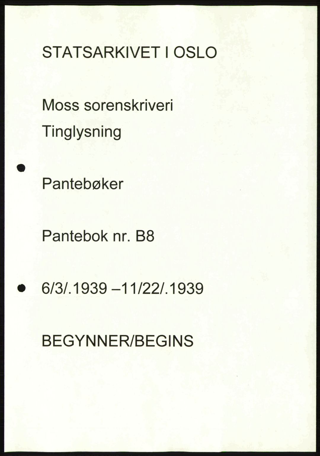 Moss sorenskriveri, SAO/A-10168: Pantebok nr. B8, 1939-1939