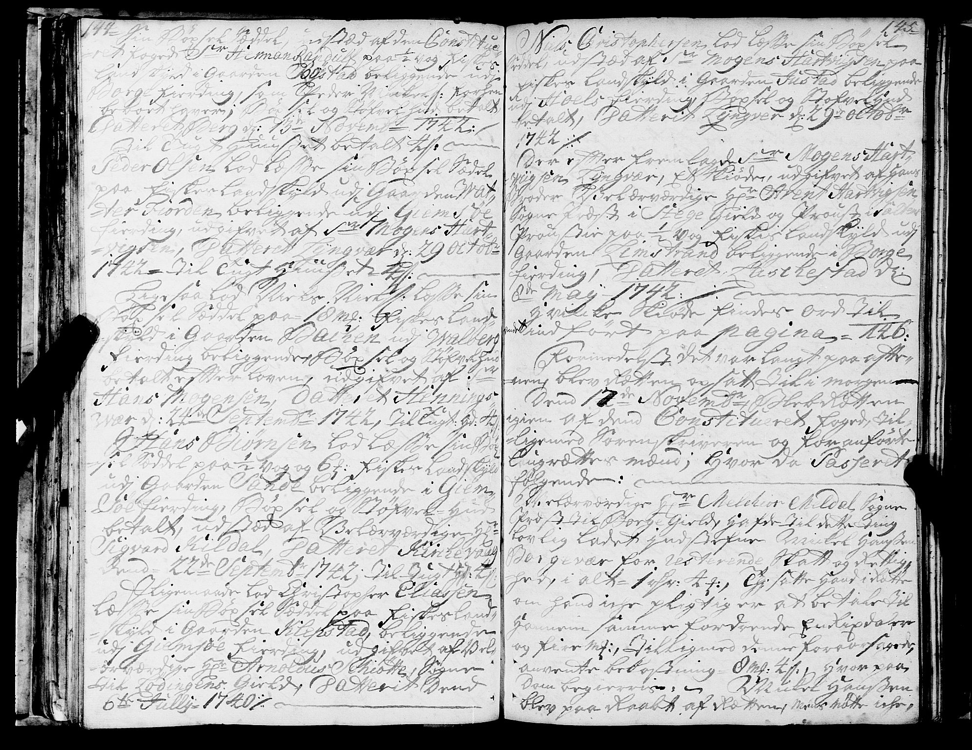 Lofoten sorenskriveri, SAT/A-0017/1/1/1A/L0005: Tingbok, 1739-1752, s. 144-145