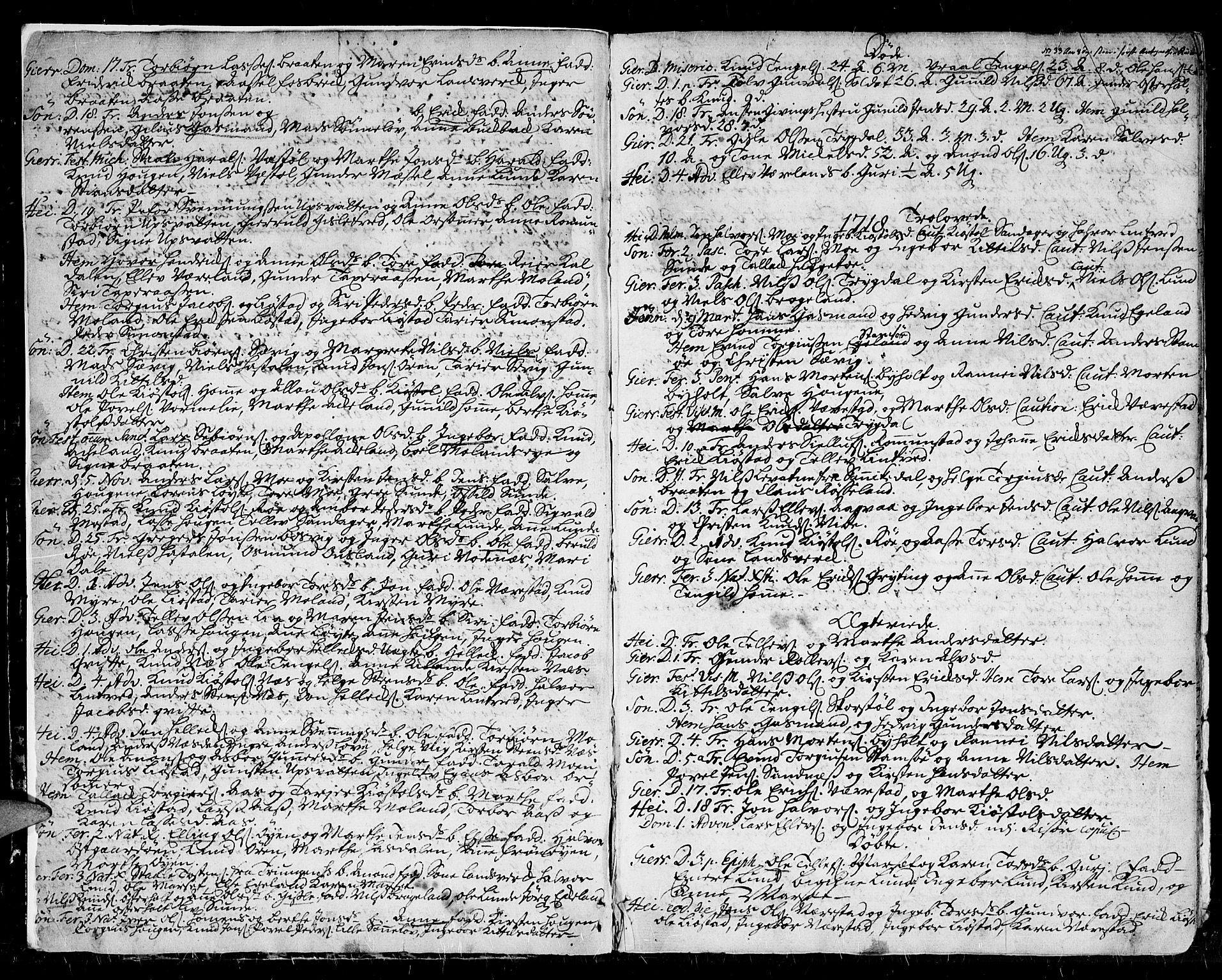 Gjerstad sokneprestkontor, AV/SAK-1111-0014/F/Fa/Faa/L0002: Ministerialbok nr. A 2, 1717-1779, s. 2