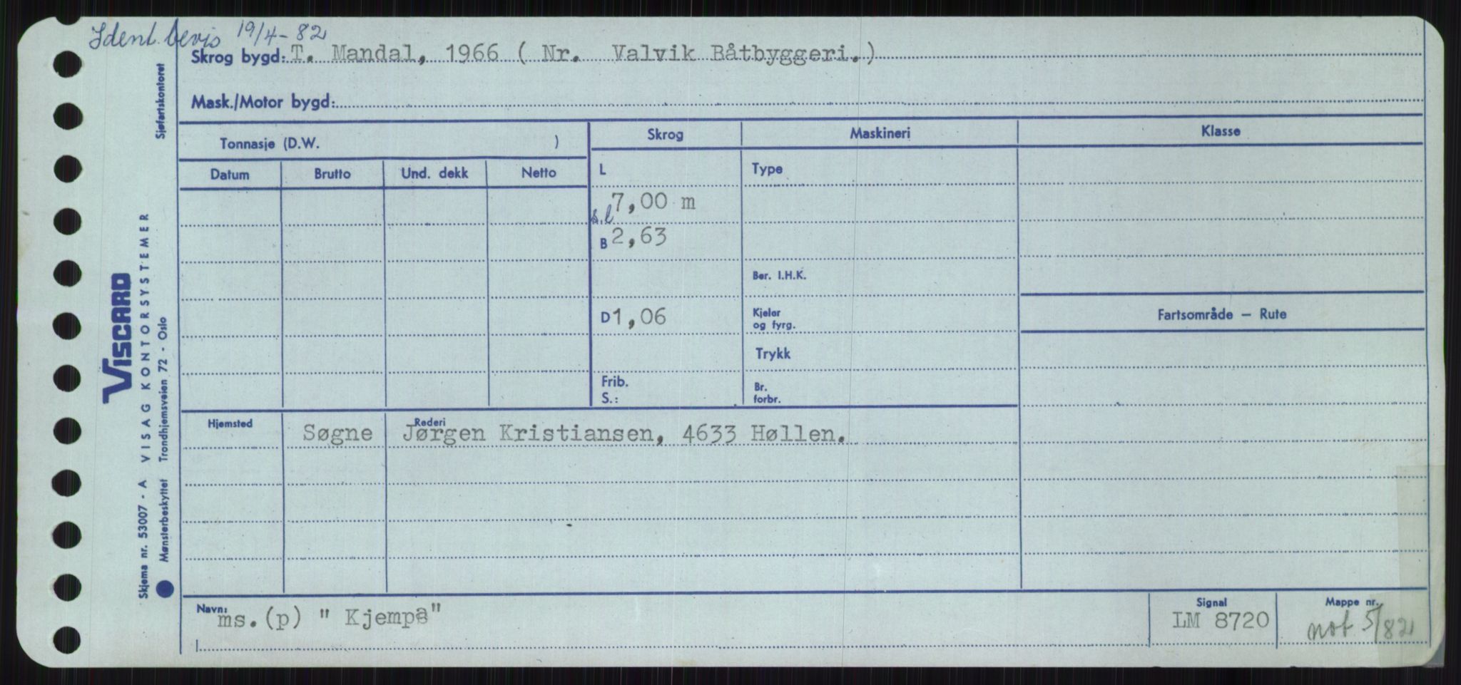 Sjøfartsdirektoratet med forløpere, Skipsmålingen, AV/RA-S-1627/H/Ha/L0003/0001: Fartøy, Hilm-Mar / Fartøy, Hilm-Kol, s. 775