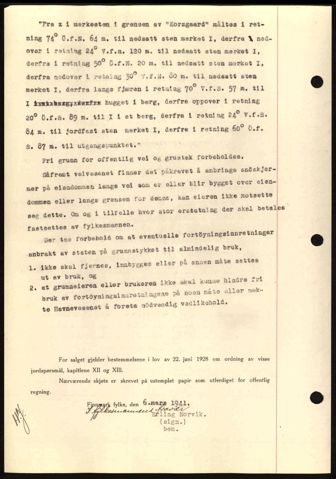 Alta fogderi/sorenskriveri, SATØ/SATØ-5/1/K/Kd/L0033pantebok: Pantebok nr. 33, 1940-1943, Dagboknr: 154/1941