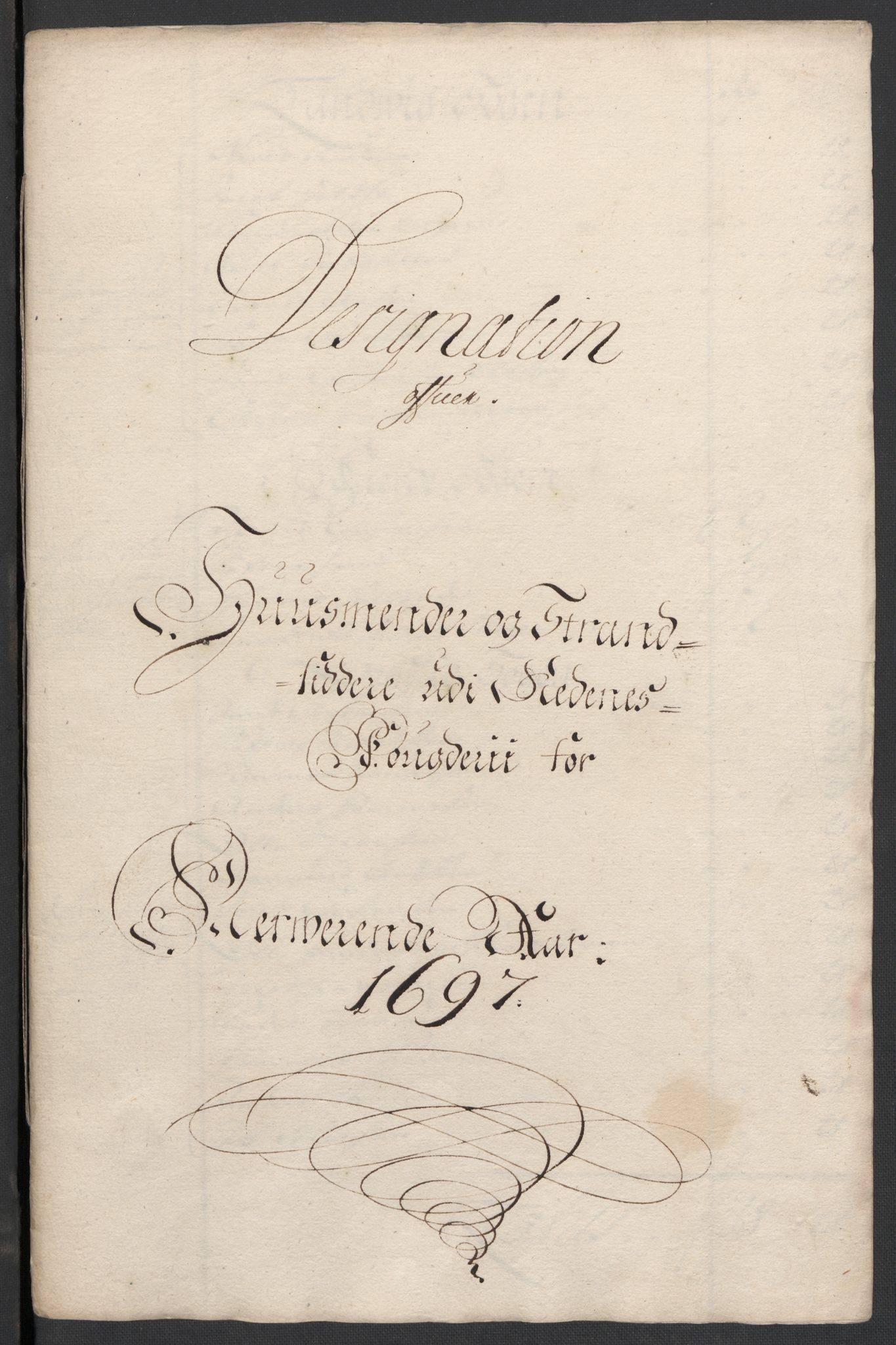 Rentekammeret inntil 1814, Reviderte regnskaper, Fogderegnskap, RA/EA-4092/R39/L2313: Fogderegnskap Nedenes, 1696-1697, s. 143