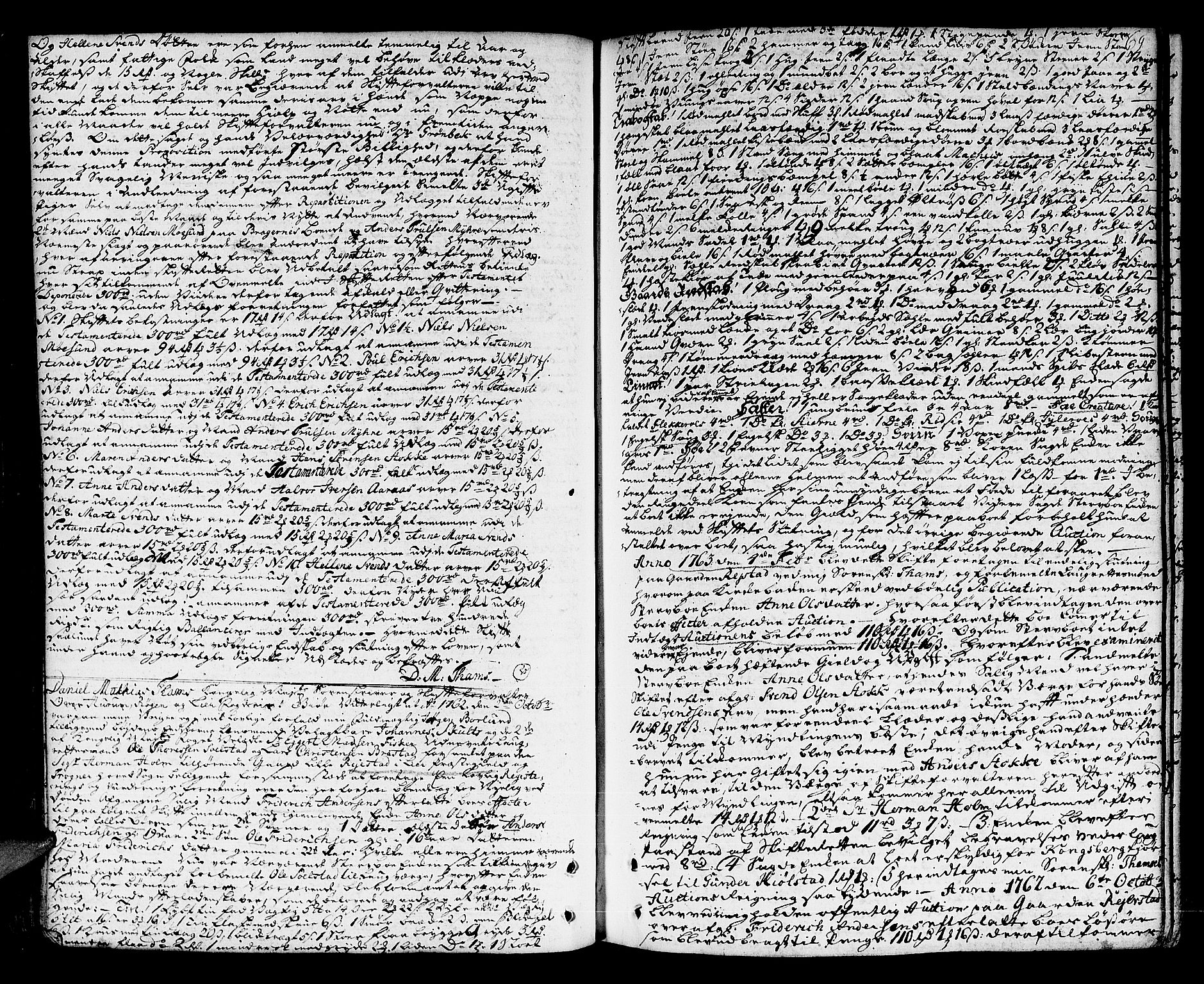 Lier, Røyken og Hurum sorenskriveri, AV/SAKO-A-89/H/Hc/L0005: Skifteprotokoll, 1760-1774, s. 68b-69a
