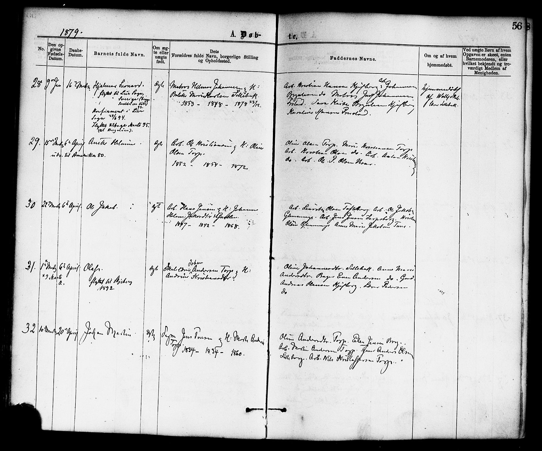 Borge prestekontor Kirkebøker, AV/SAO-A-10903/F/Fa/L0007: Ministerialbok nr. I 7, 1875-1886, s. 56