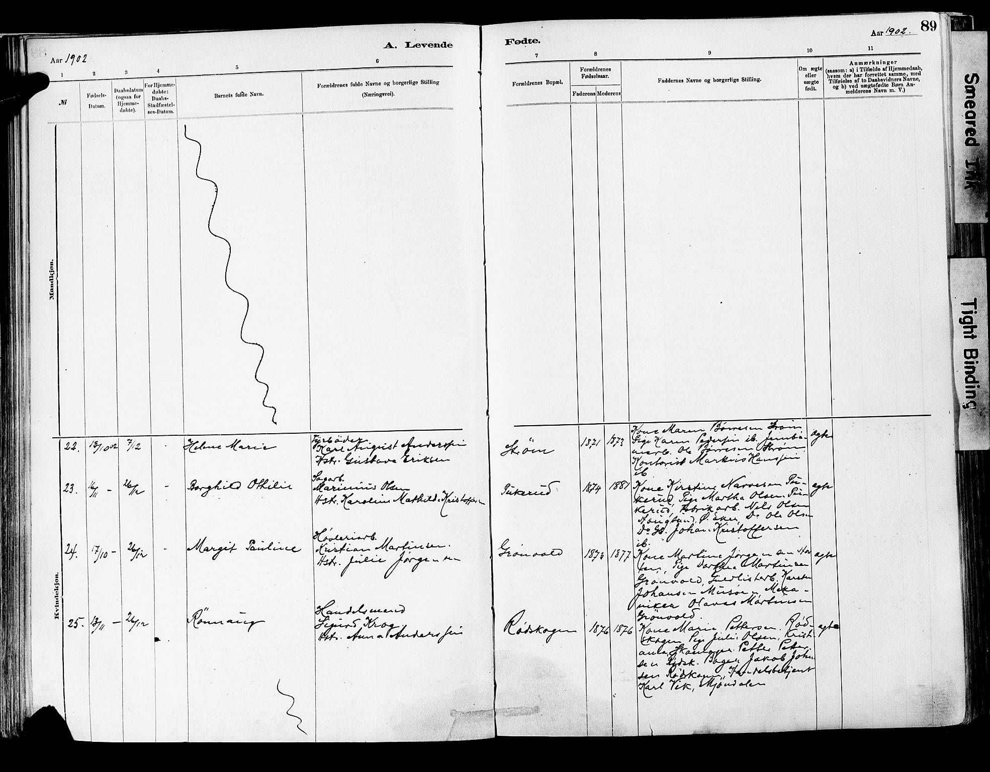 Strømsgodset kirkebøker, AV/SAKO-A-324/F/Fa/L0001: Ministerialbok nr. 1, 1885-1909, s. 89