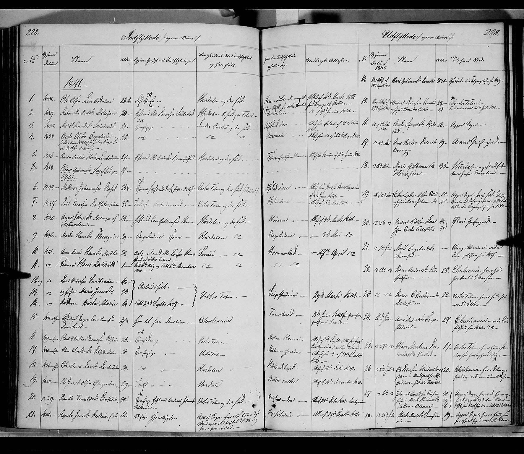 Østre Toten prestekontor, AV/SAH-PREST-104/H/Ha/Haa/L0002: Ministerialbok nr. 2, 1840-1847, s. 228