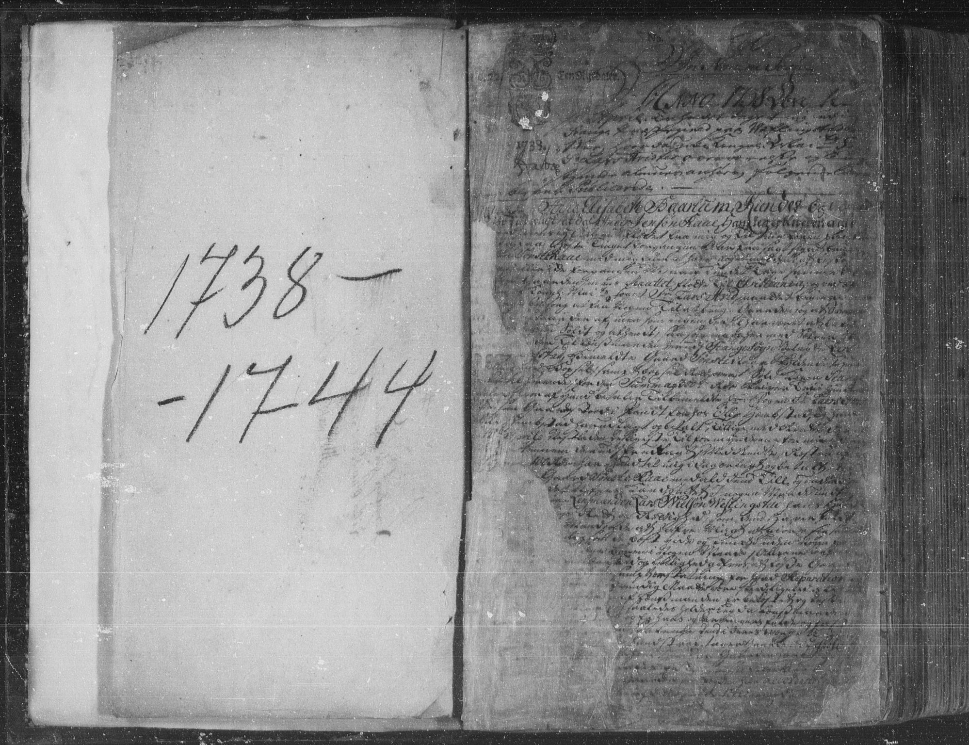 Hedemarken sorenskriveri, SAH/TING-034/H/Hb/L0005: Pantebok nr. 5, 1738-1744, s. 1