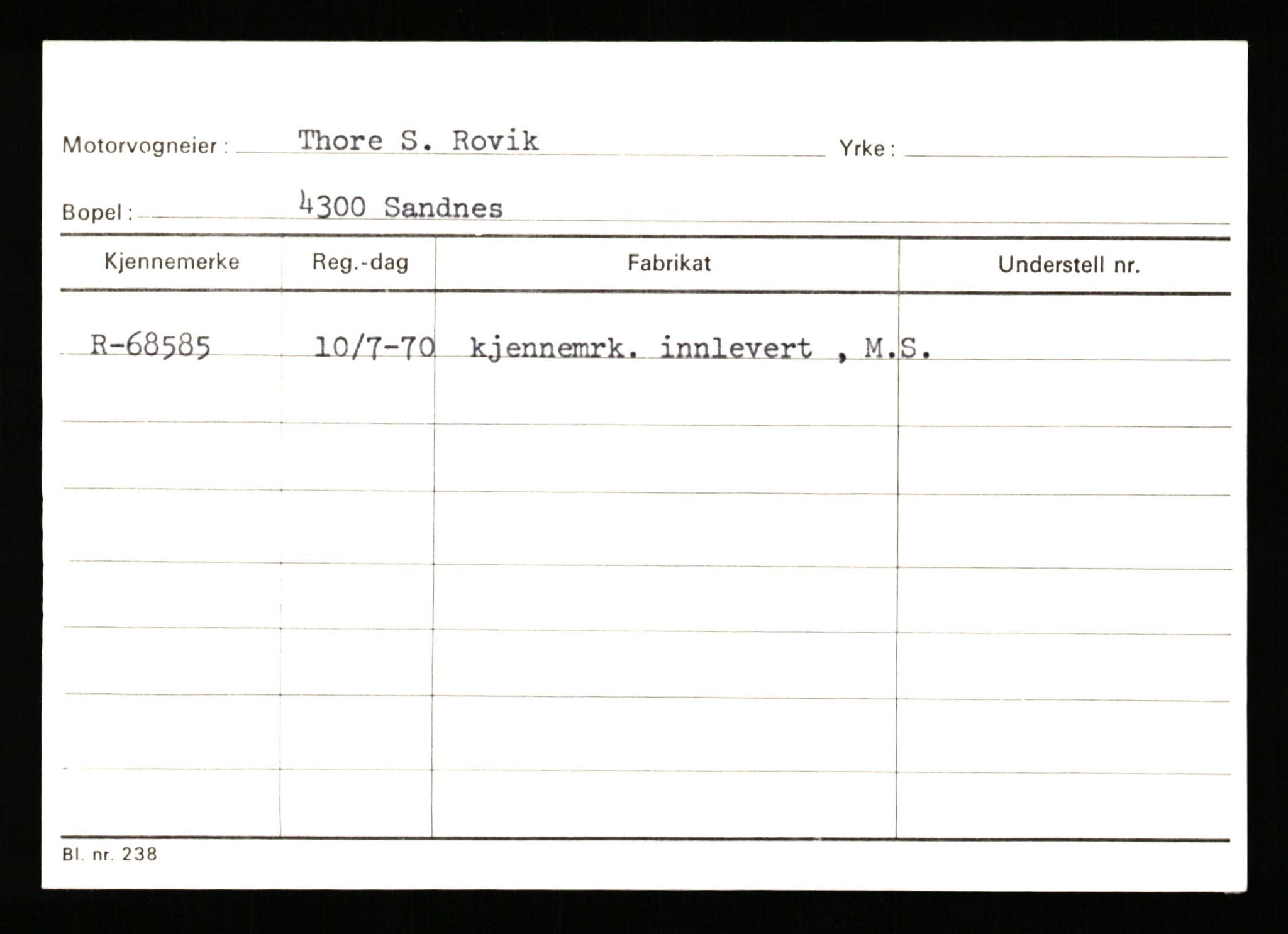 Stavanger trafikkstasjon, AV/SAST-A-101942/0/G/L0008: Registreringsnummer: 67519 - 84533, 1930-1971, s. 107