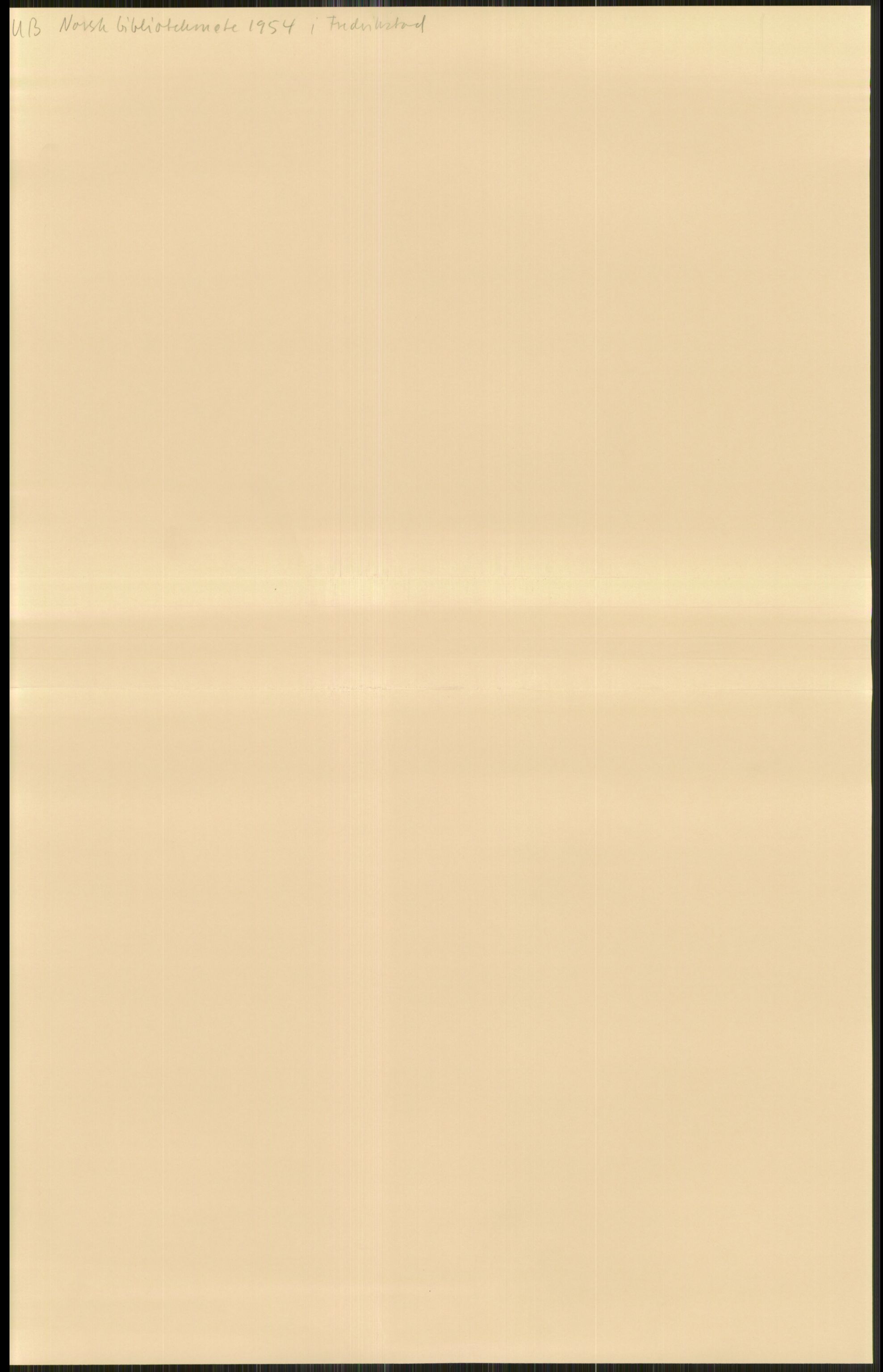 Universitetsbiblioteket i Oslo, AV/RA-S-4102/E/Ea/L0002/0001: -- / Norske bibliotekmøter, 1945-1954, s. 1