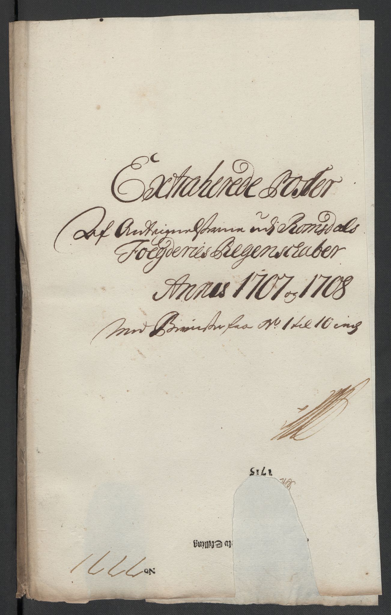 Rentekammeret inntil 1814, Reviderte regnskaper, Fogderegnskap, RA/EA-4092/R55/L3658: Fogderegnskap Romsdal, 1707-1708, s. 370