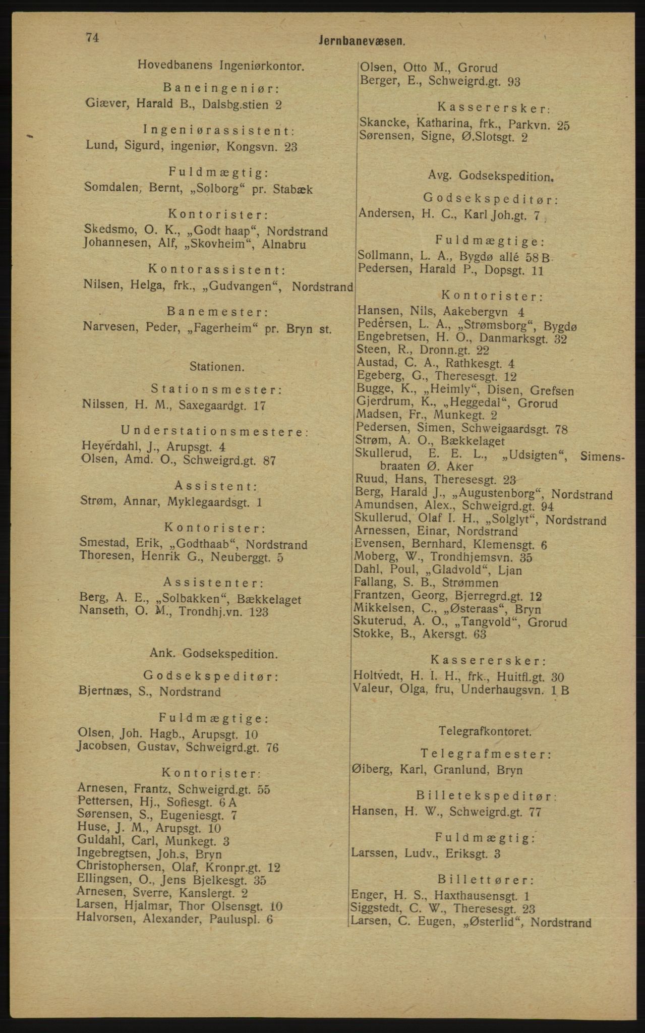 Kristiania/Oslo adressebok, PUBL/-, 1913, s. 76