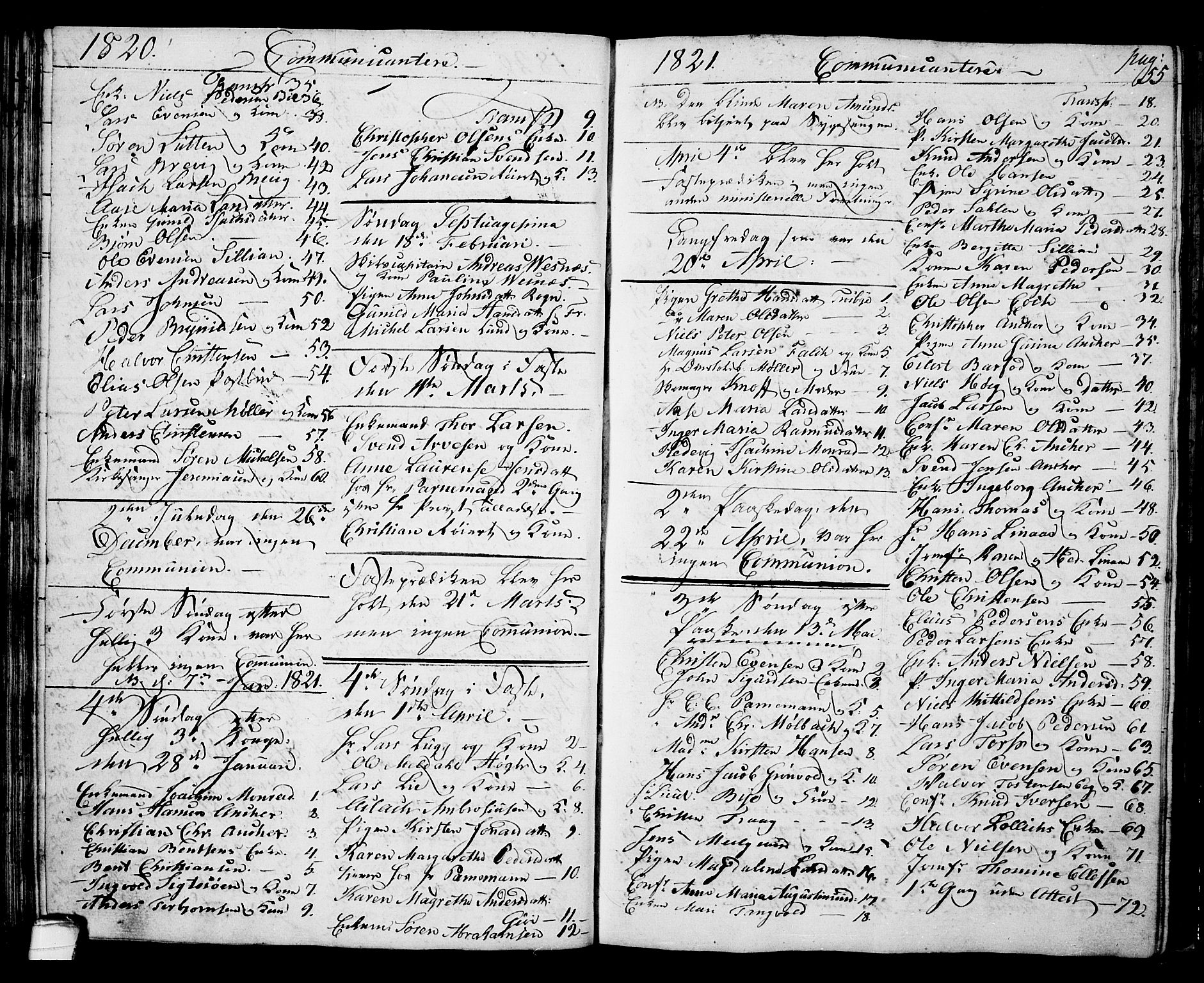 Langesund kirkebøker, AV/SAKO-A-280/G/Ga/L0002: Klokkerbok nr. 2, 1801-1815, s. 55
