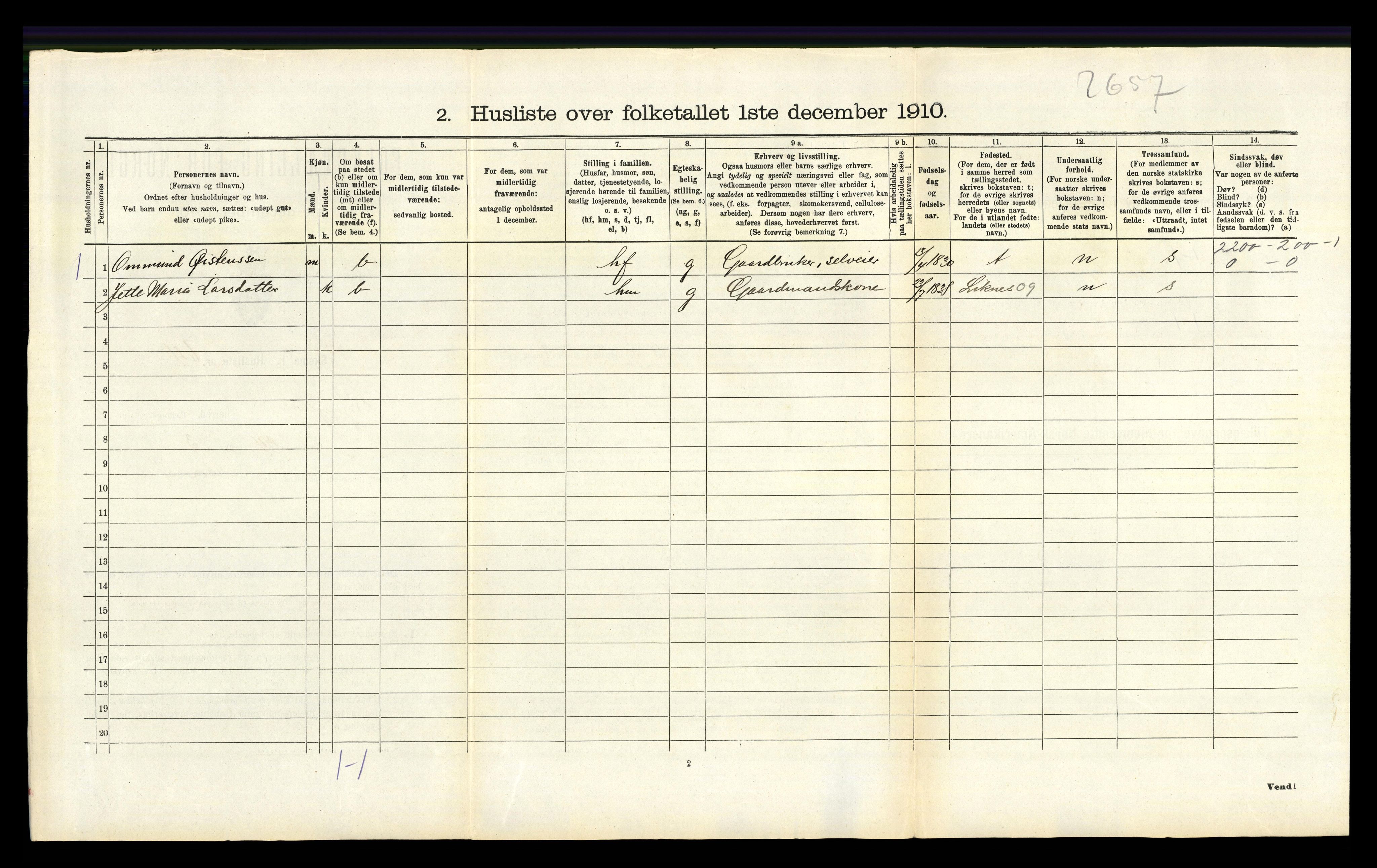 RA, Folketelling 1910 for 1032 Lyngdal herred, 1910, s. 617