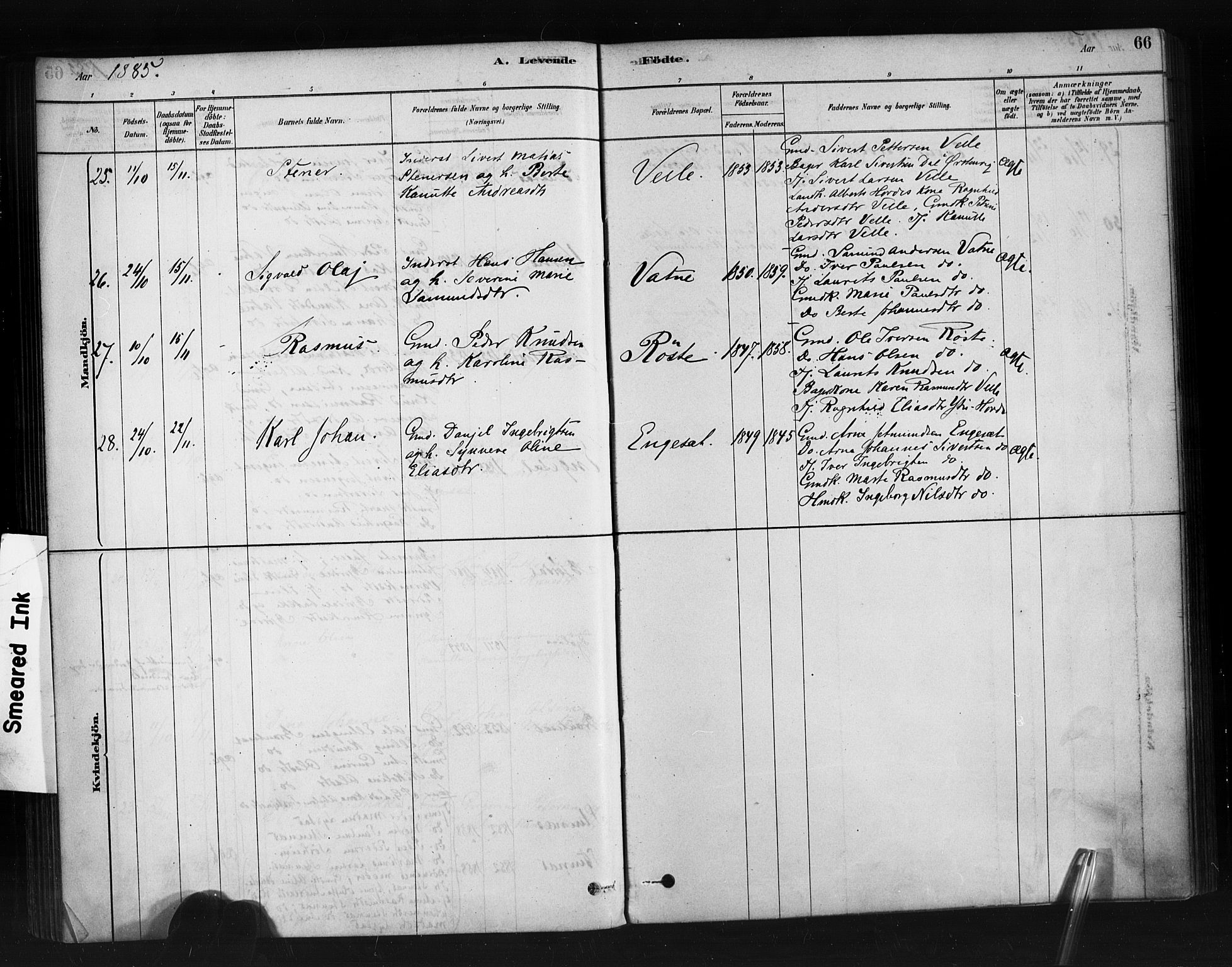 Ministerialprotokoller, klokkerbøker og fødselsregistre - Møre og Romsdal, AV/SAT-A-1454/513/L0176: Ministerialbok nr. 513A03, 1877-1889, s. 66