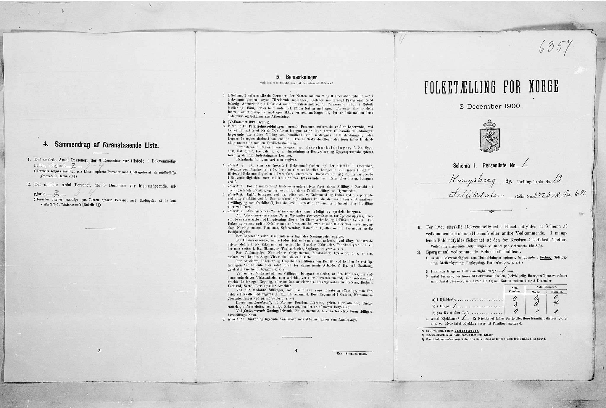 RA, Folketelling 1900 for 0604 Kongsberg kjøpstad, 1900, s. 2244