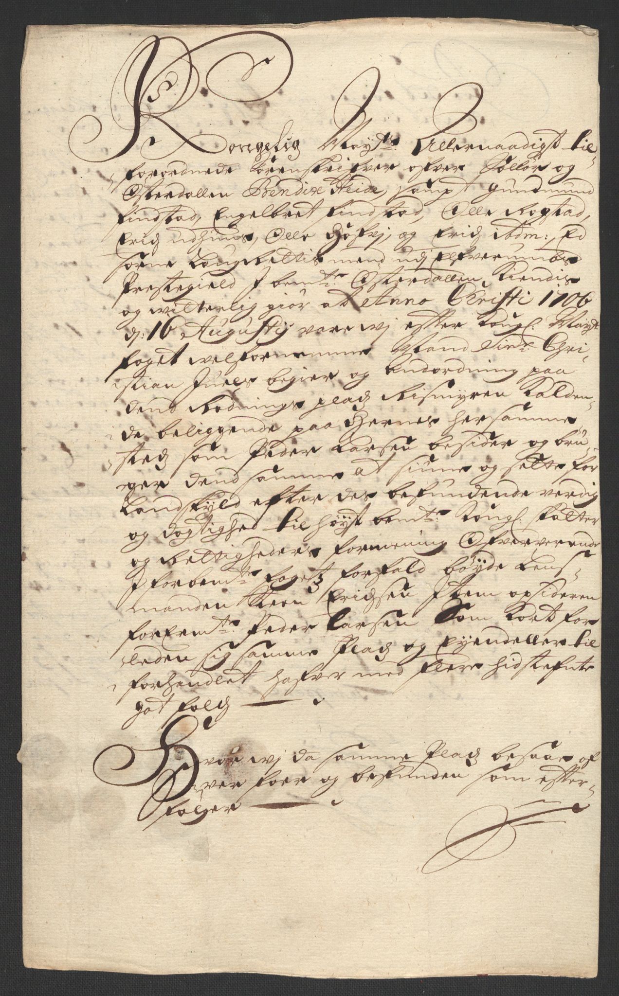 Rentekammeret inntil 1814, Reviderte regnskaper, Fogderegnskap, AV/RA-EA-4092/R13/L0843: Fogderegnskap Solør, Odal og Østerdal, 1705-1706, s. 401