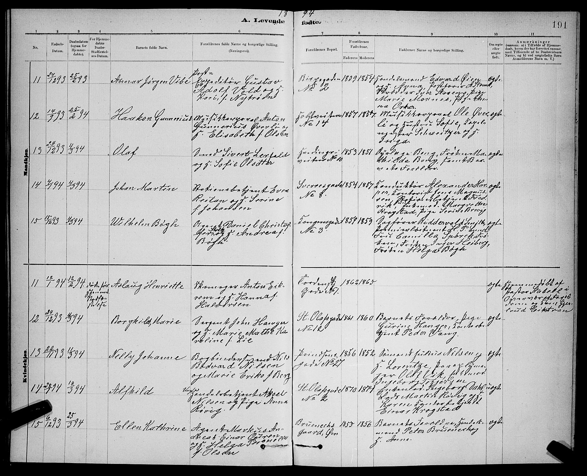 Ministerialprotokoller, klokkerbøker og fødselsregistre - Sør-Trøndelag, SAT/A-1456/601/L0092: Klokkerbok nr. 601C10, 1884-1897, s. 191