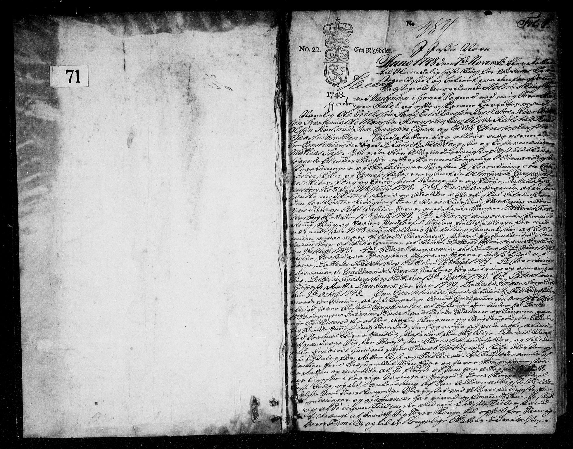 Eiker, Modum og Sigdal sorenskriveri, SAKO/A-123/F/Fa/Fac/L0003: Tingbok, 1748-1751, s. 1
