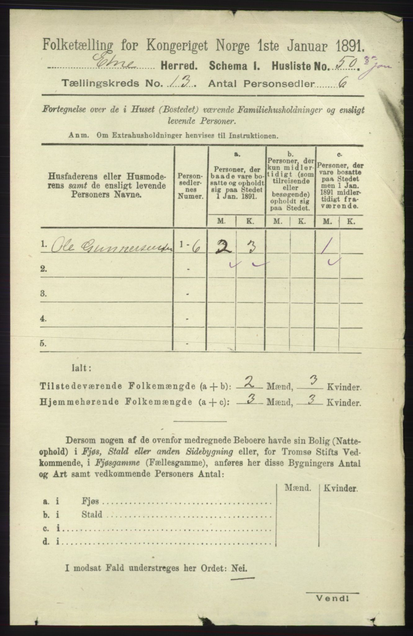 RA, Folketelling 1891 for 1211 Etne herred, 1891, s. 2738