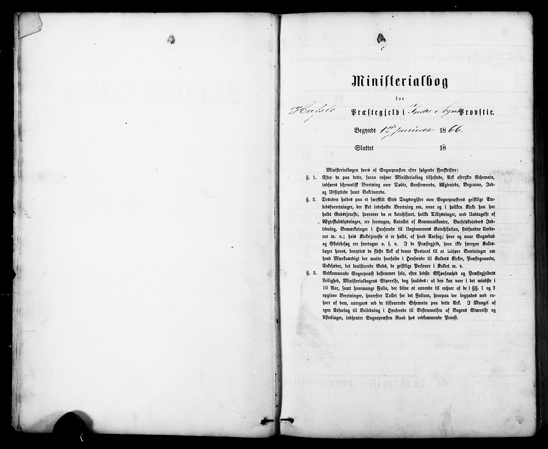 Hafslo sokneprestembete, SAB/A-80301/H/Hab/Haba/L0001: Klokkerbok nr. A 1, 1866-1908