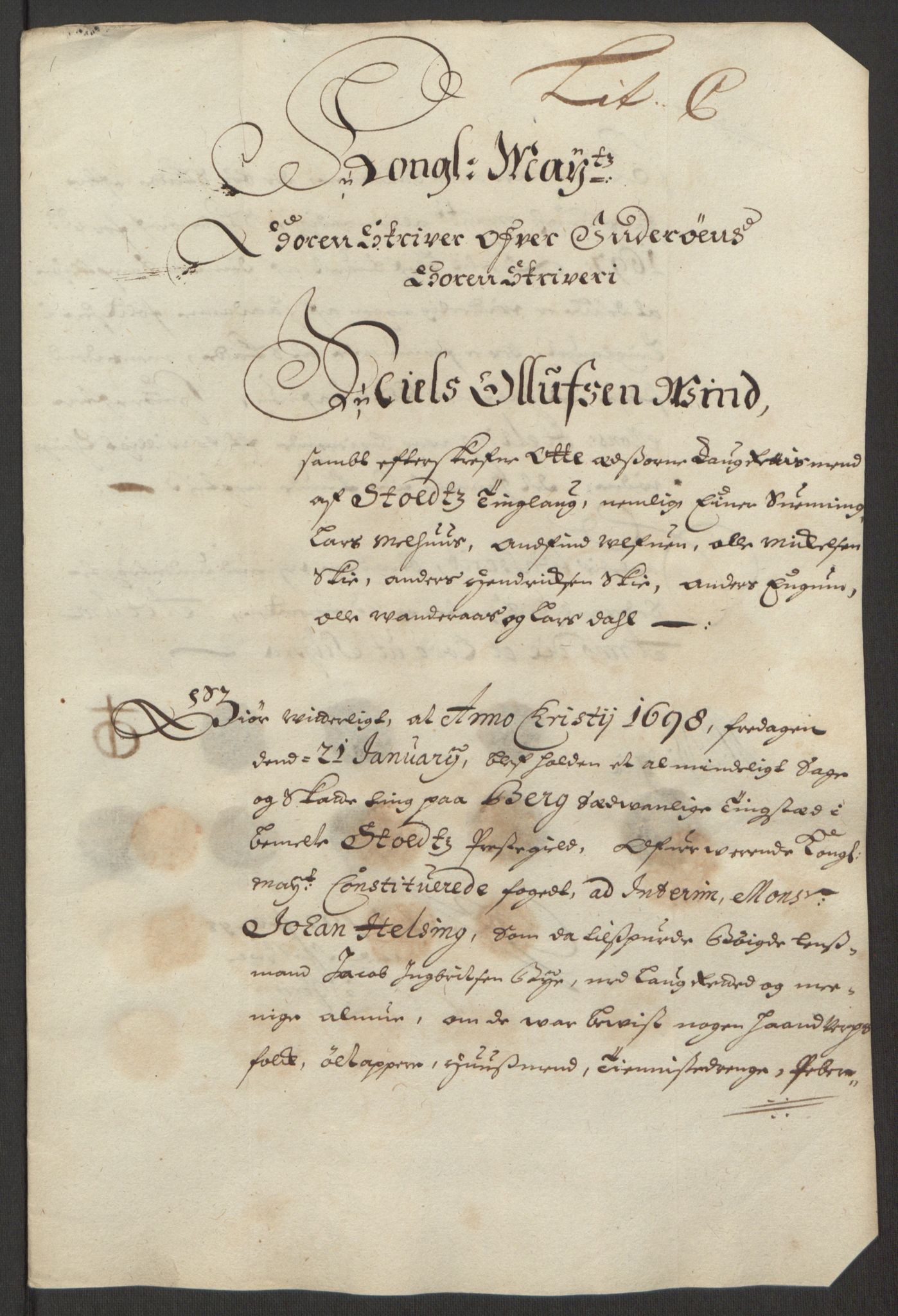 Rentekammeret inntil 1814, Reviderte regnskaper, Fogderegnskap, AV/RA-EA-4092/R63/L4309: Fogderegnskap Inderøy, 1695-1697, s. 401