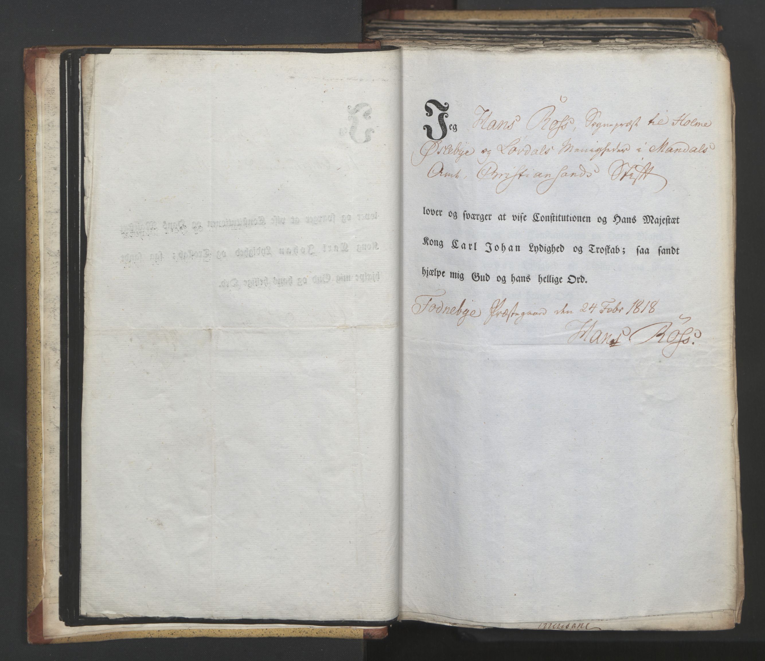 Statsrådsavdelingen i Stockholm, AV/RA-S-1003/D/Da/L0014: Regjeringsinnstillinger nr. 2890-3057, 1818, s. 24