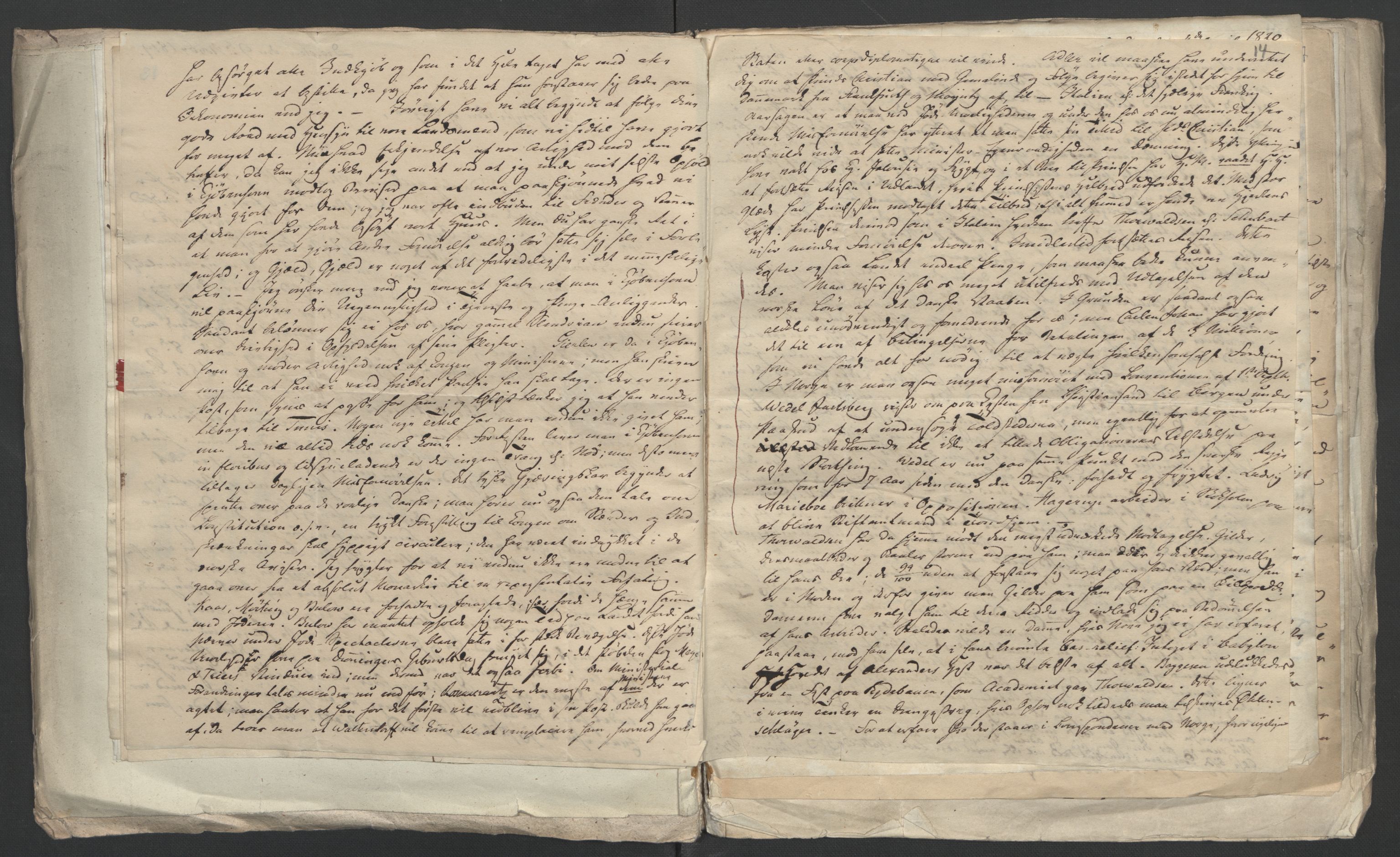 Faye, Andreas, AV/RA-PA-0015/F/Fh/L0026/0005: -- / Breve fra Irgens-Berghs til hans svoger A. Holstein og fra J. G. Adler til Irgens-Bergh 1816-27, s. 18
