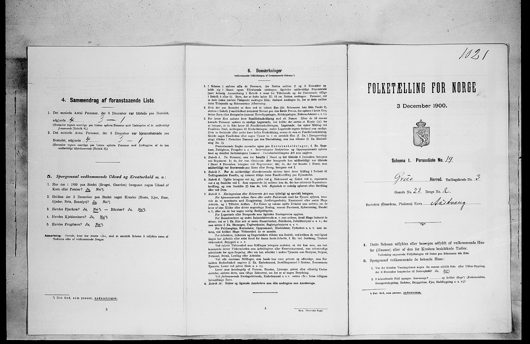 SAH, Folketelling 1900 for 0423 Grue herred, 1900, s. 517