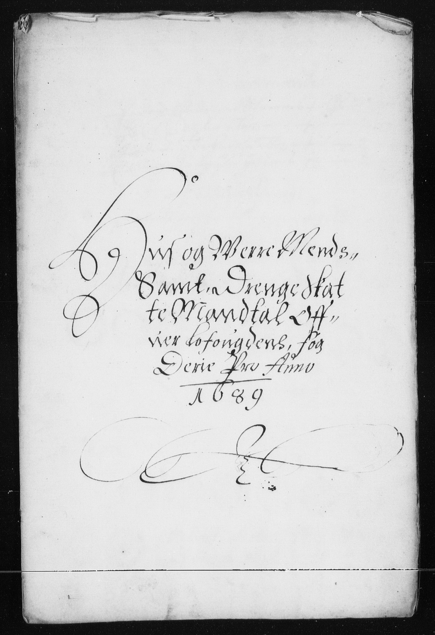 Rentekammeret inntil 1814, Reviderte regnskaper, Stiftamtstueregnskaper, Trondheim stiftamt og Nordland amt, AV/RA-EA-6044/R/Rh/L0013: Nordland amt, 1689