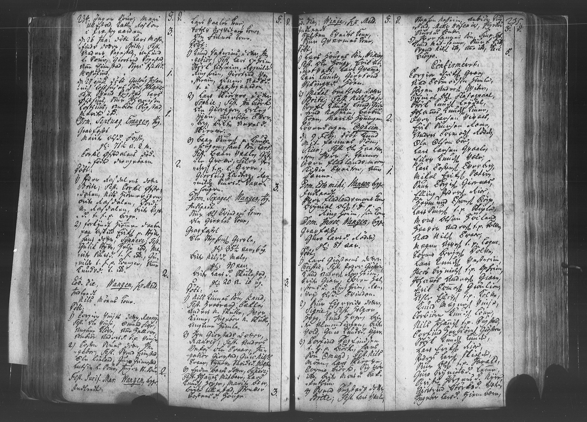 Voss sokneprestembete, AV/SAB-A-79001/H/Haa: Ministerialbok nr. A 8, 1752-1780, s. 234-235