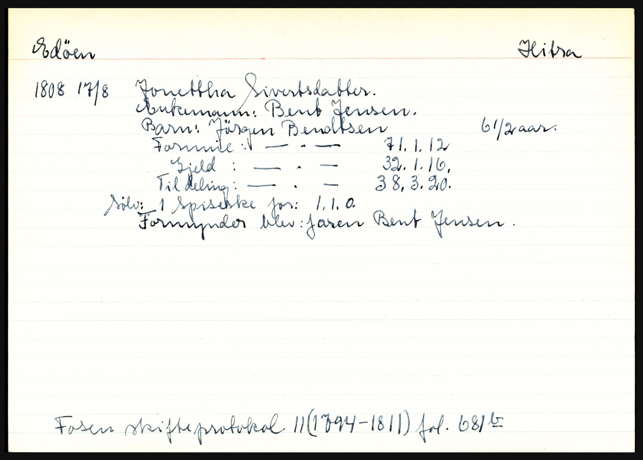 Fosen sorenskriveri, AV/SAT-A-1107/1/3, 1681-1823, s. 1175