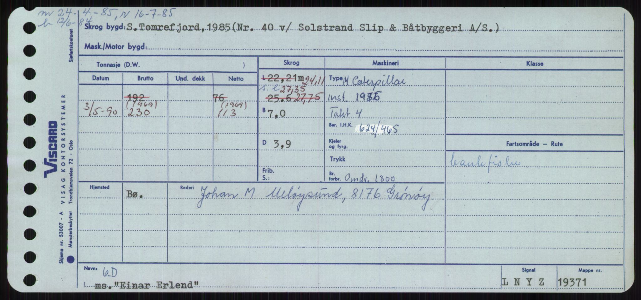 Sjøfartsdirektoratet med forløpere, Skipsmålingen, RA/S-1627/H/Ha/L0002/0001: Fartøy, Eik-Hill / Fartøy, Eik-F, s. 17