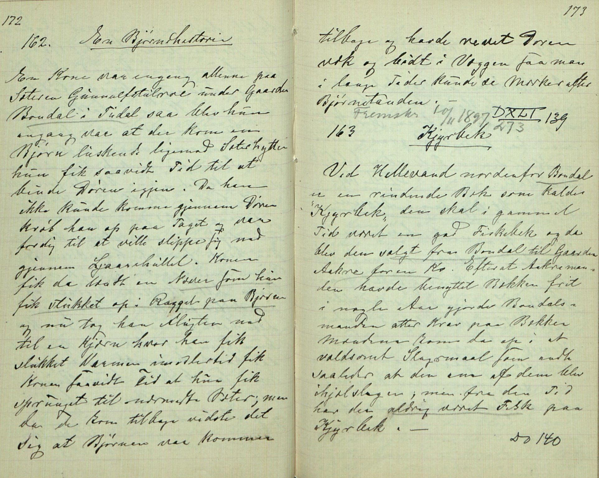 Rikard Berge, TEMU/TGM-A-1003/F/L0007/0006: 251-299 / 256 Samlet af Halvor Nilsen Tveten i Bø, 1893, s. 172-173