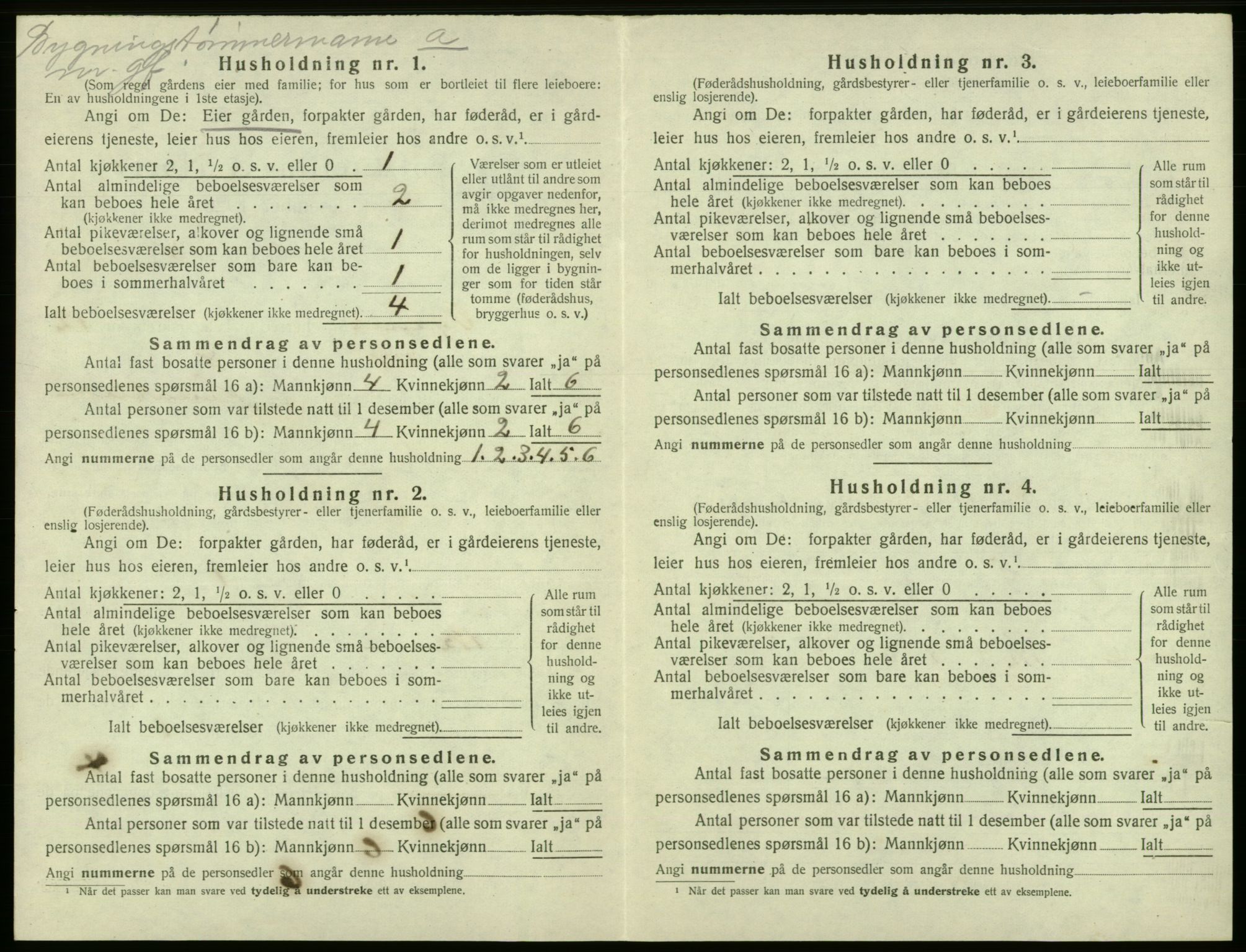 SAB, Folketelling 1920 for 1223 Tysnes herred, 1920, s. 1238