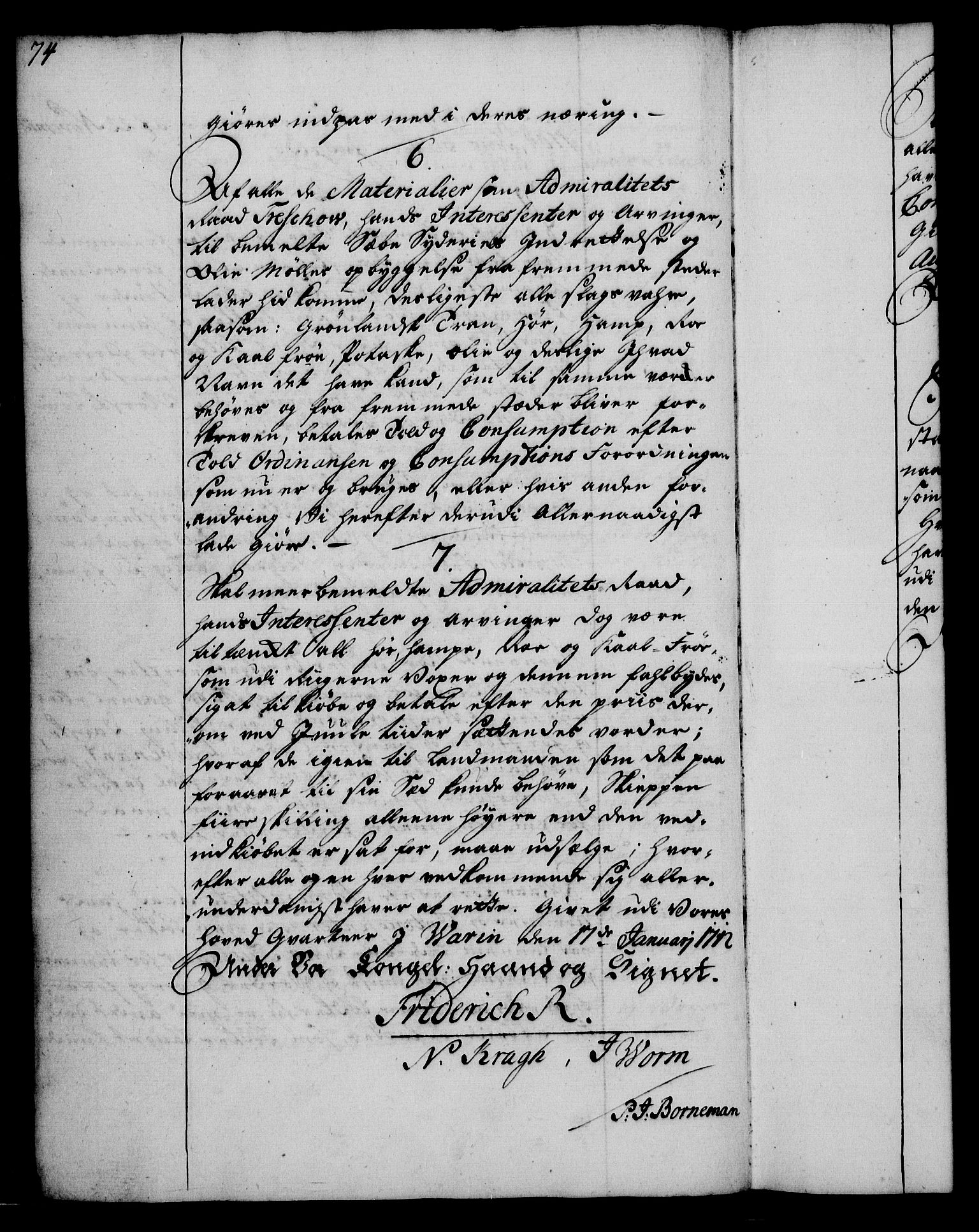 Rentekammeret, Kammerkanselliet, RA/EA-3111/G/Gg/Ggc/Ggca/L0001: Norsk konfirmasjonsekspedisjonsprotokoll med register (merket RK 53.23), 1746-1750, s. 74