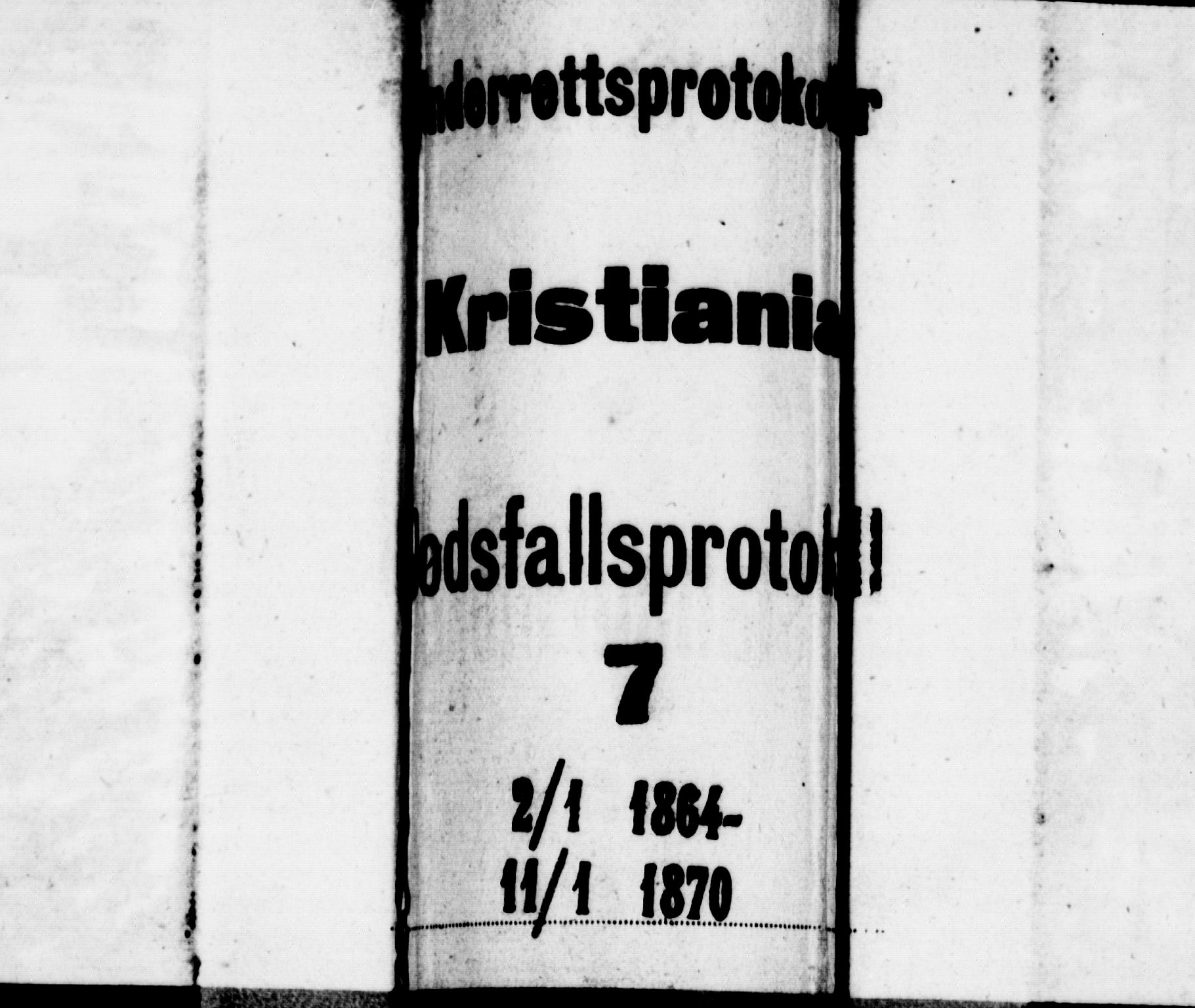 Oslo skifterett, SAO/A-10383/G/Ga/Gaa/L0007: Dødsfallsprotokoll, 1864-1870