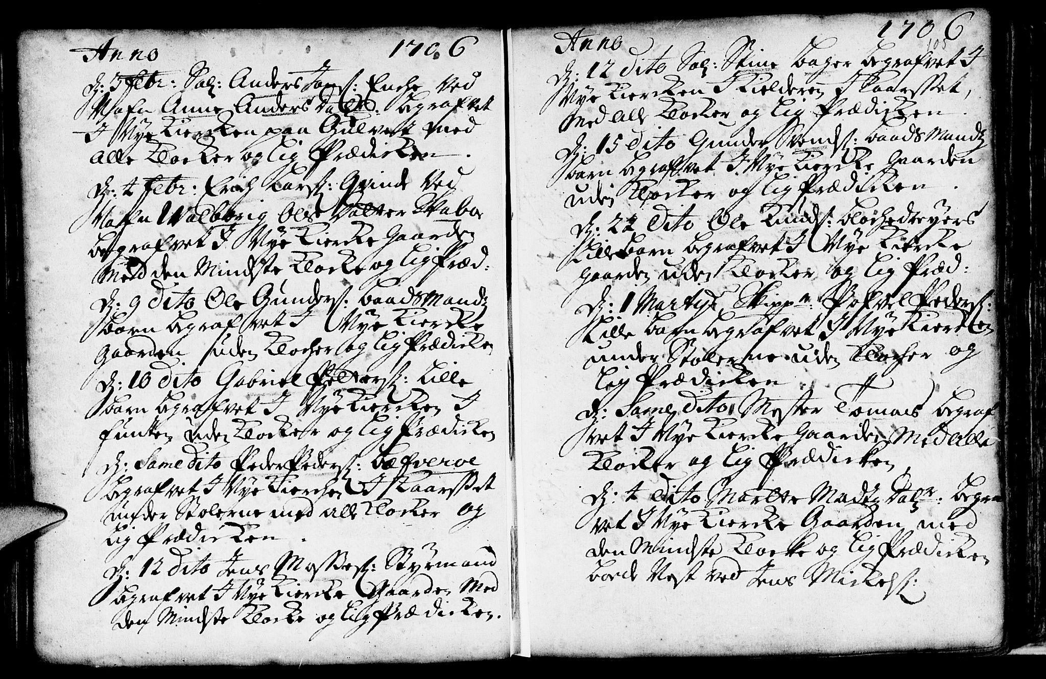 Nykirken Sokneprestembete, AV/SAB-A-77101/H/Haa/L0009: Ministerialbok nr. A 9, 1689-1759, s. 105
