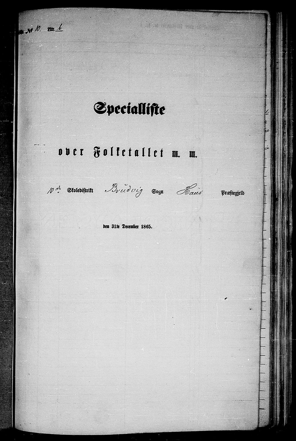 RA, Folketelling 1865 for 1250P Haus prestegjeld, 1865, s. 202