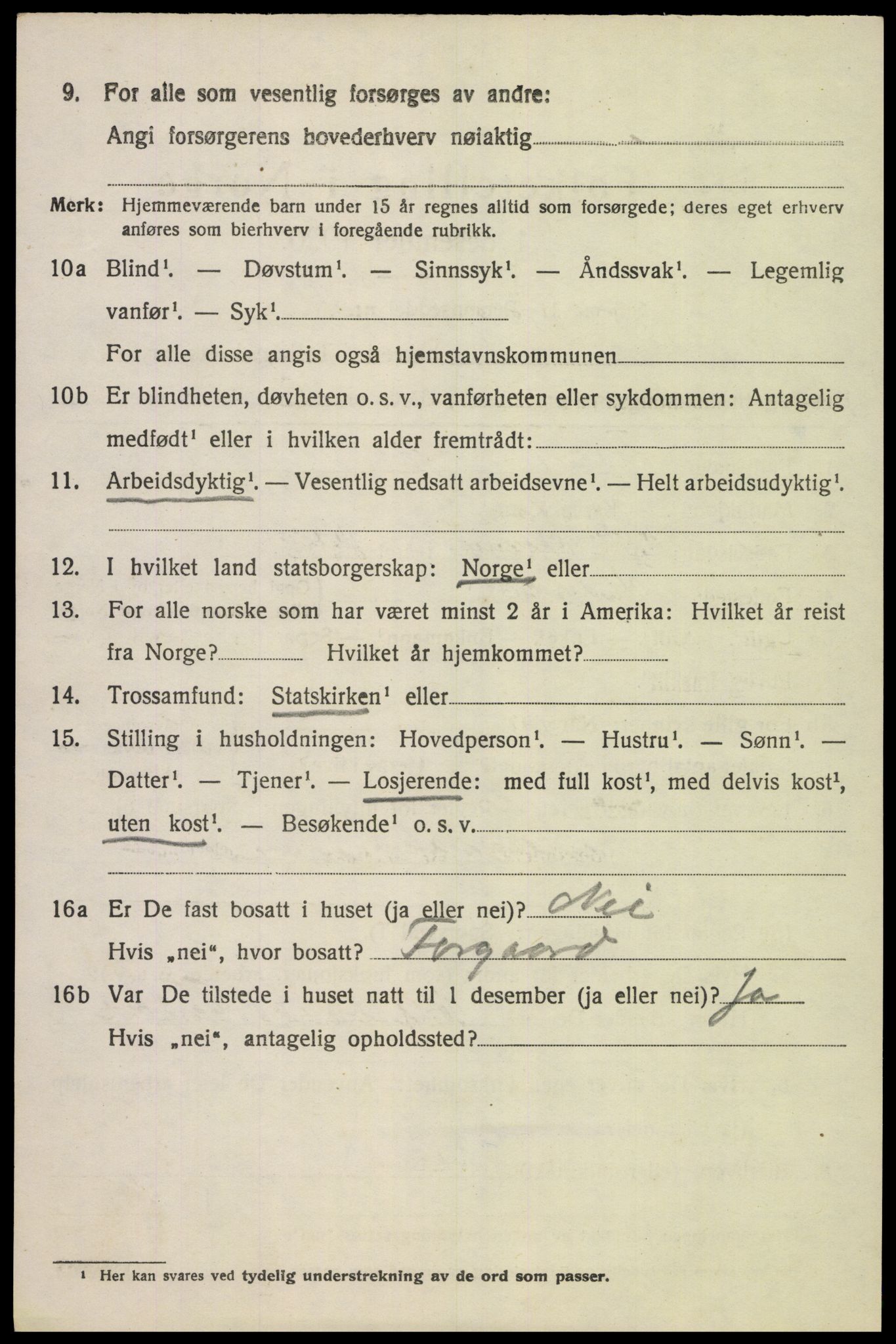 SAK, Folketelling 1920 for 1026 Åseral herred, 1920, s. 1135