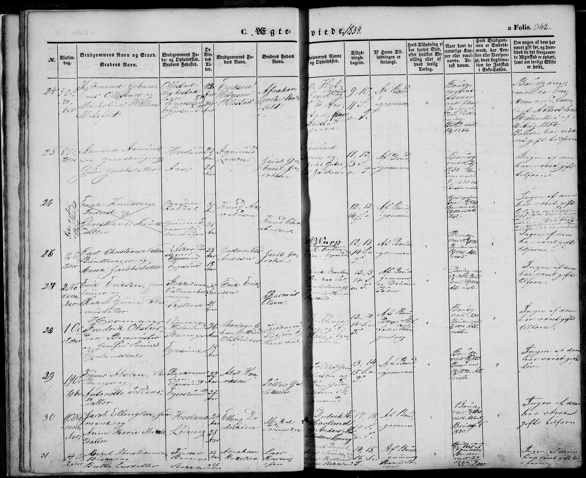 Eigersund sokneprestkontor, AV/SAST-A-101807/S08/L0013: Ministerialbok nr. A 12.2, 1850-1865, s. 362
