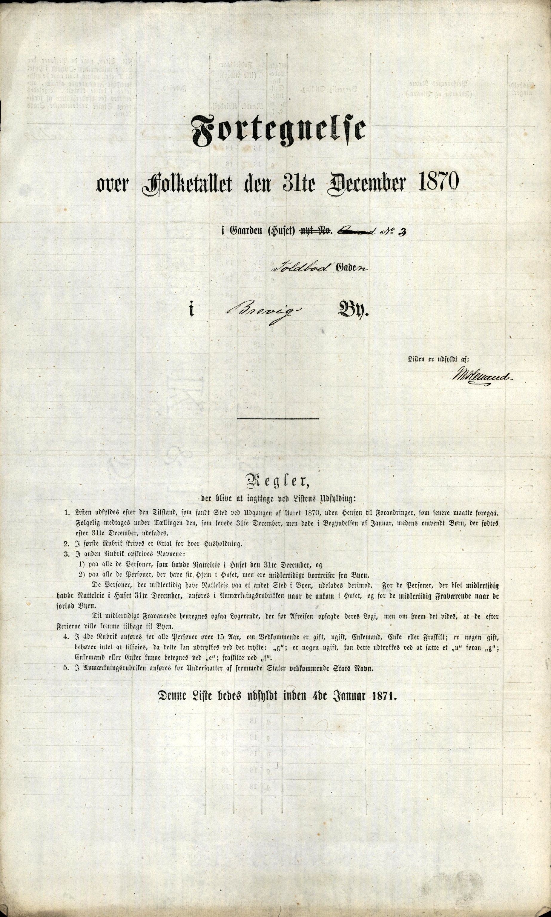 RA, Folketelling 1870 for 0804 Brevik kjøpstad, 1870, s. 6