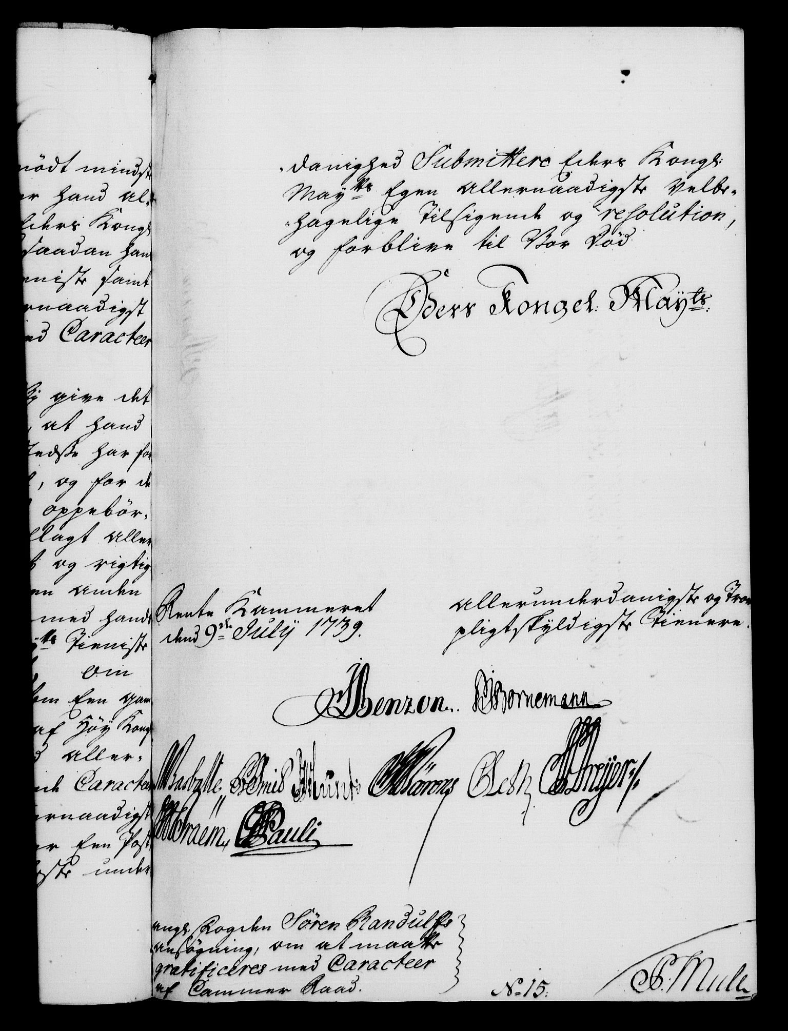 Rentekammeret, Kammerkanselliet, RA/EA-3111/G/Gf/Gfa/L0022: Norsk relasjons- og resolusjonsprotokoll (merket RK 52.22), 1739, s. 566
