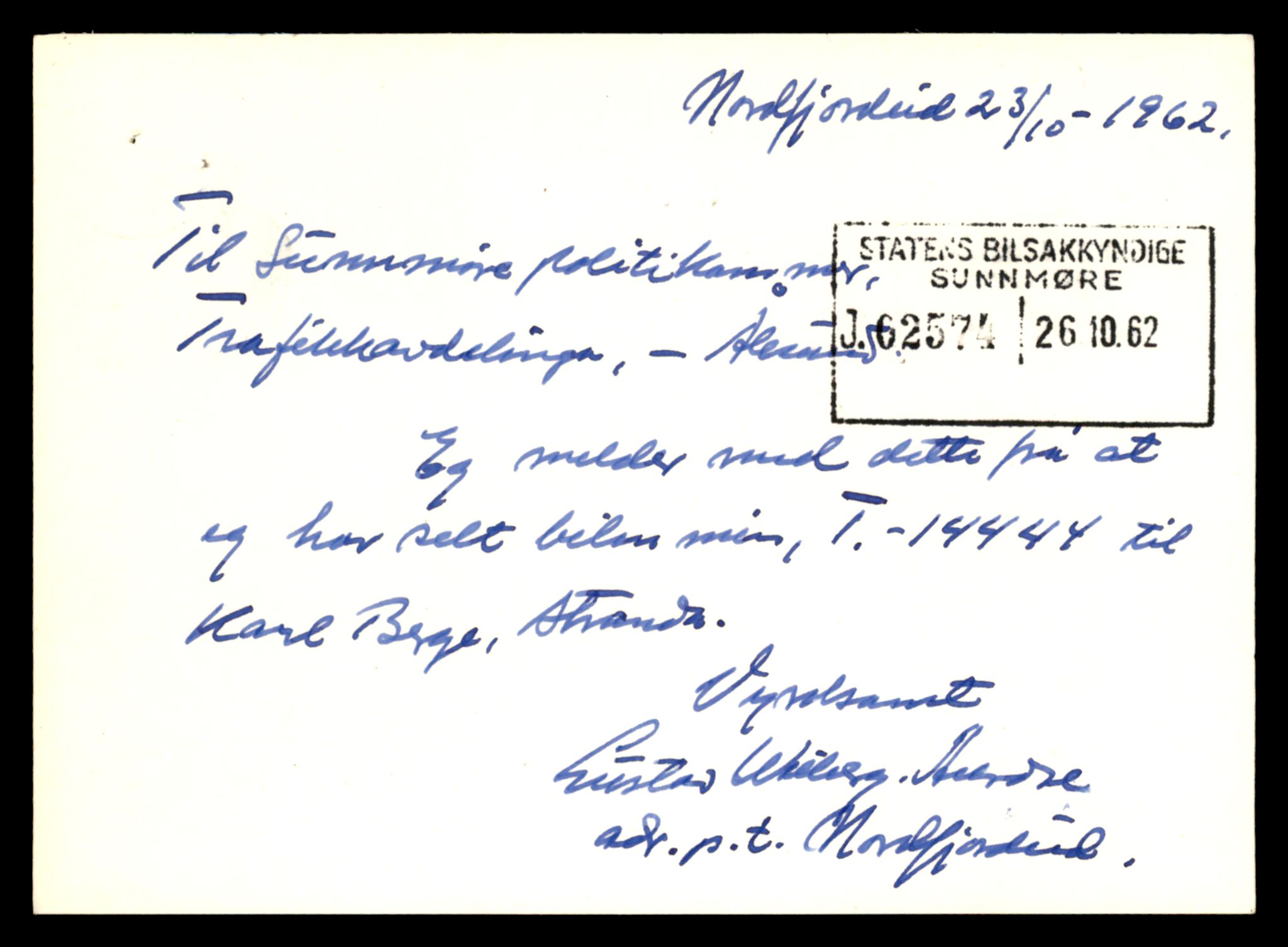 Møre og Romsdal vegkontor - Ålesund trafikkstasjon, AV/SAT-A-4099/F/Fe/L0045: Registreringskort for kjøretøy T 14320 - T 14444, 1927-1998, s. 3282
