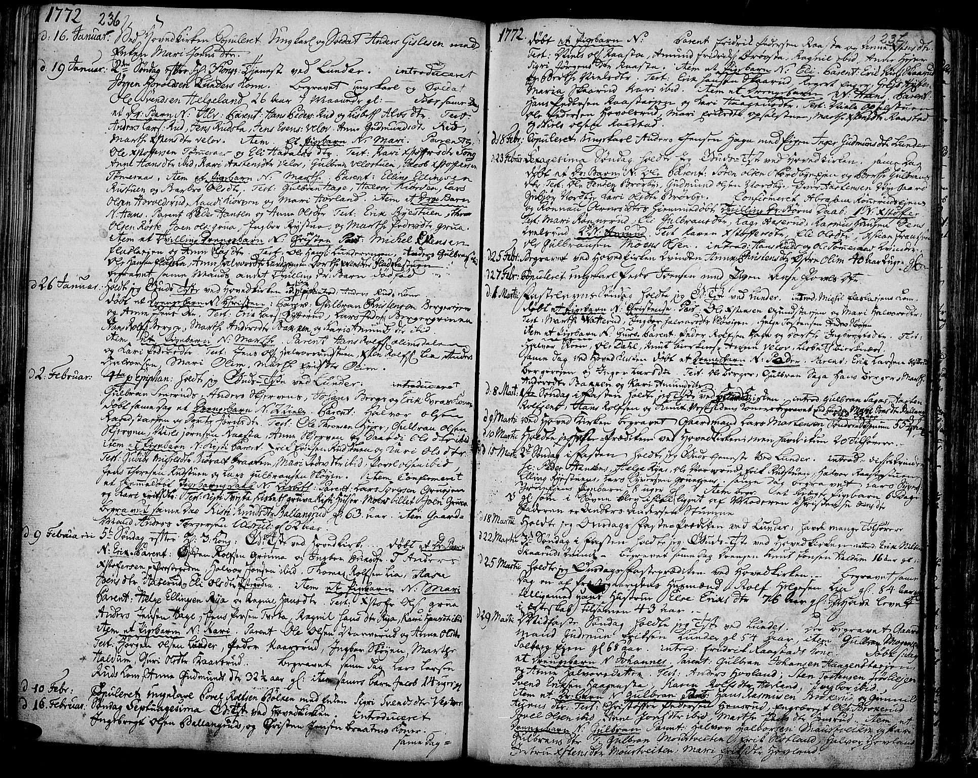 Jevnaker prestekontor, AV/SAH-PREST-116/H/Ha/Haa/L0003: Ministerialbok nr. 3, 1752-1799, s. 236-237