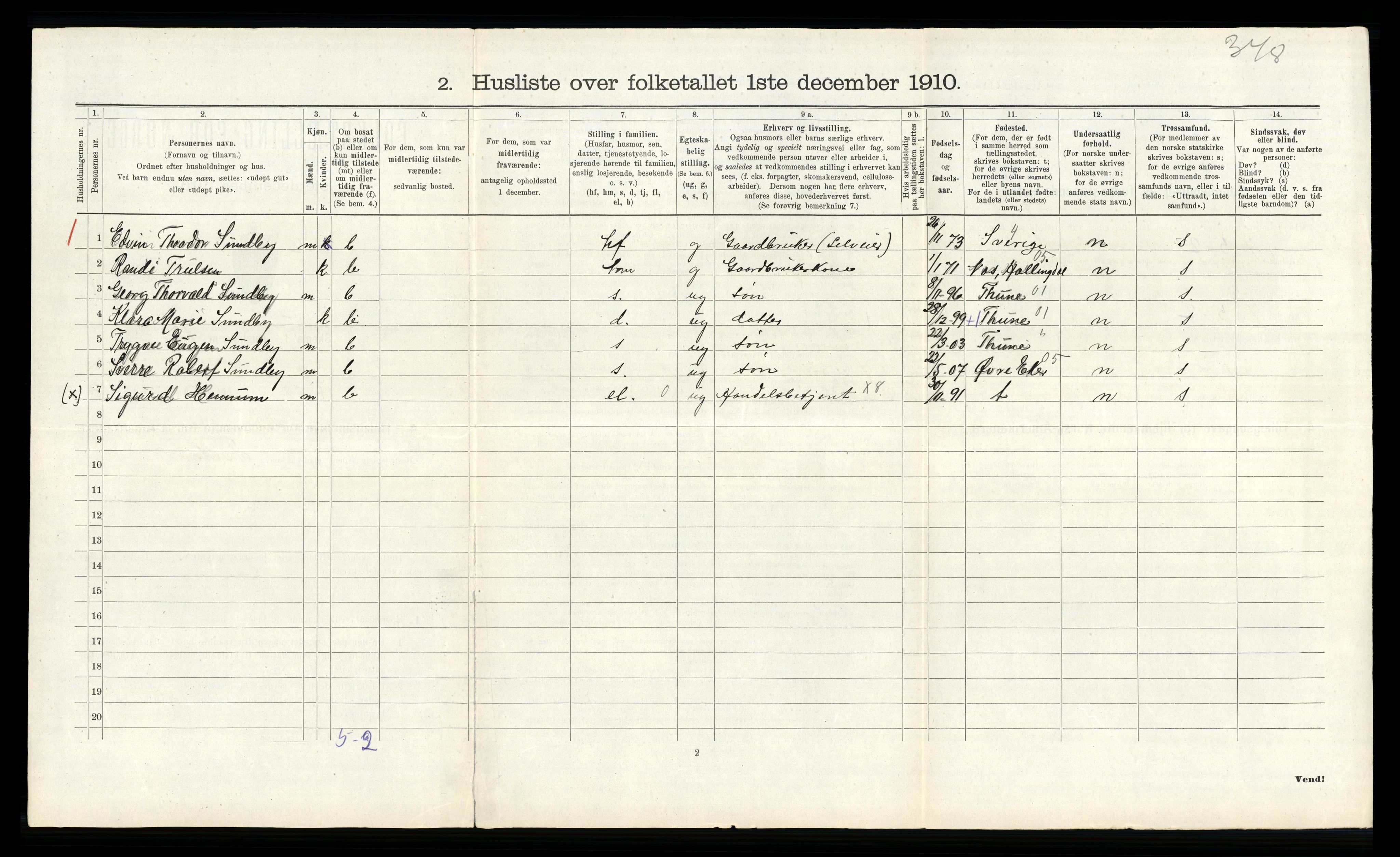 RA, Folketelling 1910 for 0626 Lier herred, 1910, s. 2345