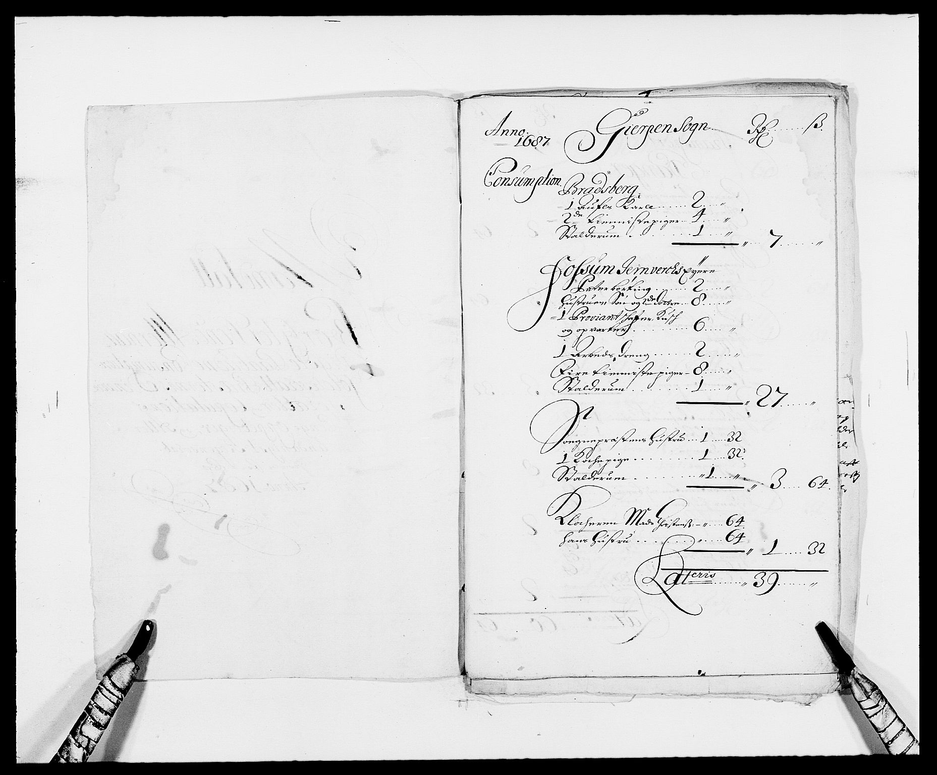 Rentekammeret inntil 1814, Reviderte regnskaper, Fogderegnskap, AV/RA-EA-4092/R34/L2049: Fogderegnskap Bamble, 1685-1687, s. 307