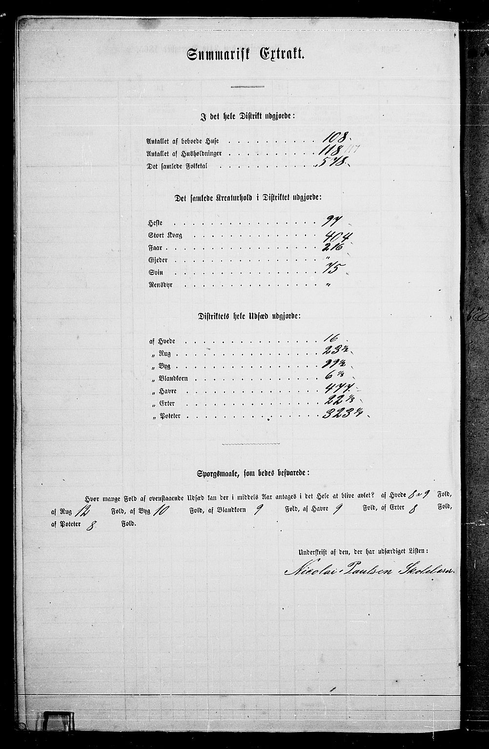 RA, Folketelling 1865 for 0226P Sørum prestegjeld, 1865, s. 121