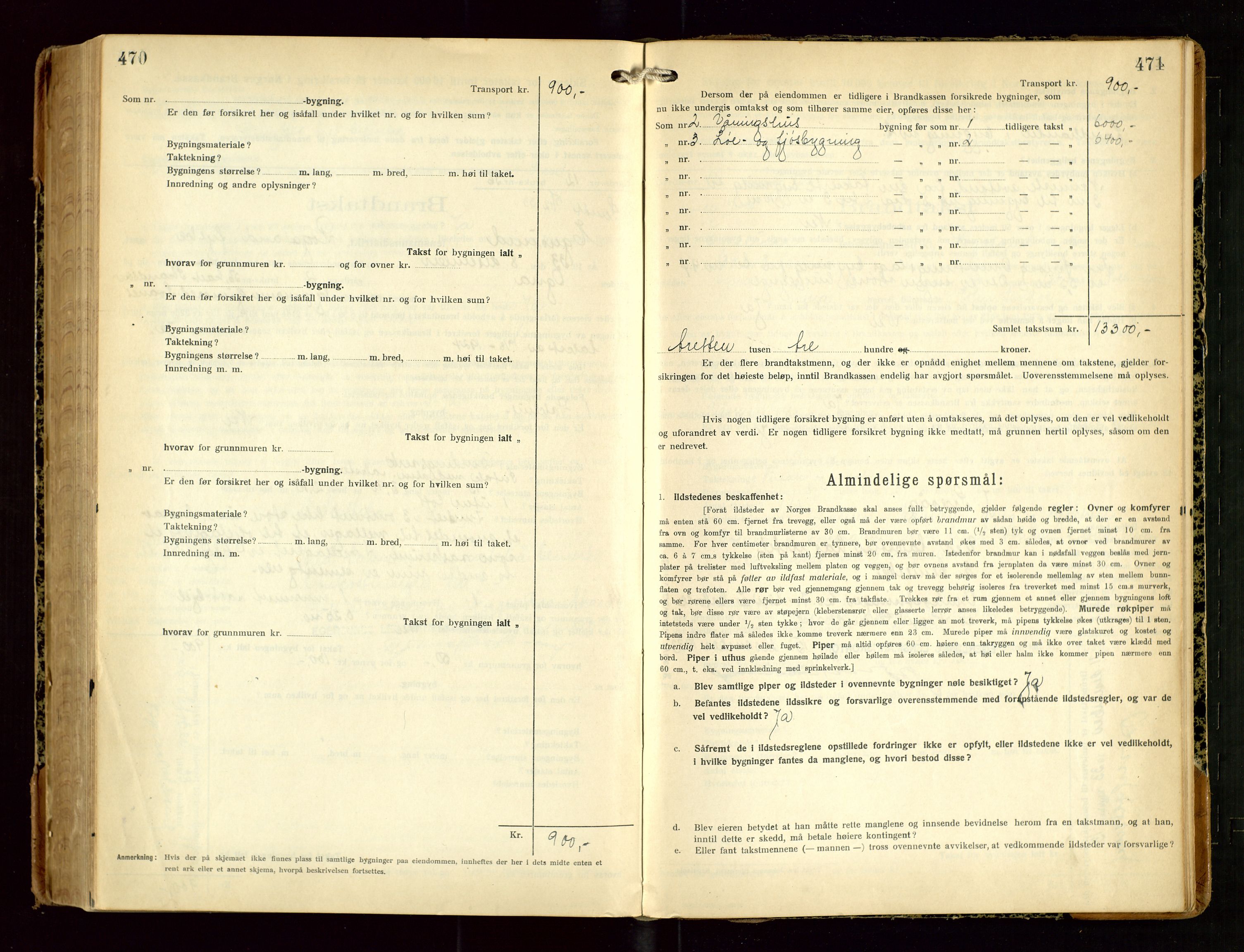 Eigersund lensmannskontor, SAST/A-100171/Gob/L0005: "Brandtakstprotokoll", 1925-1934, s. 470-471
